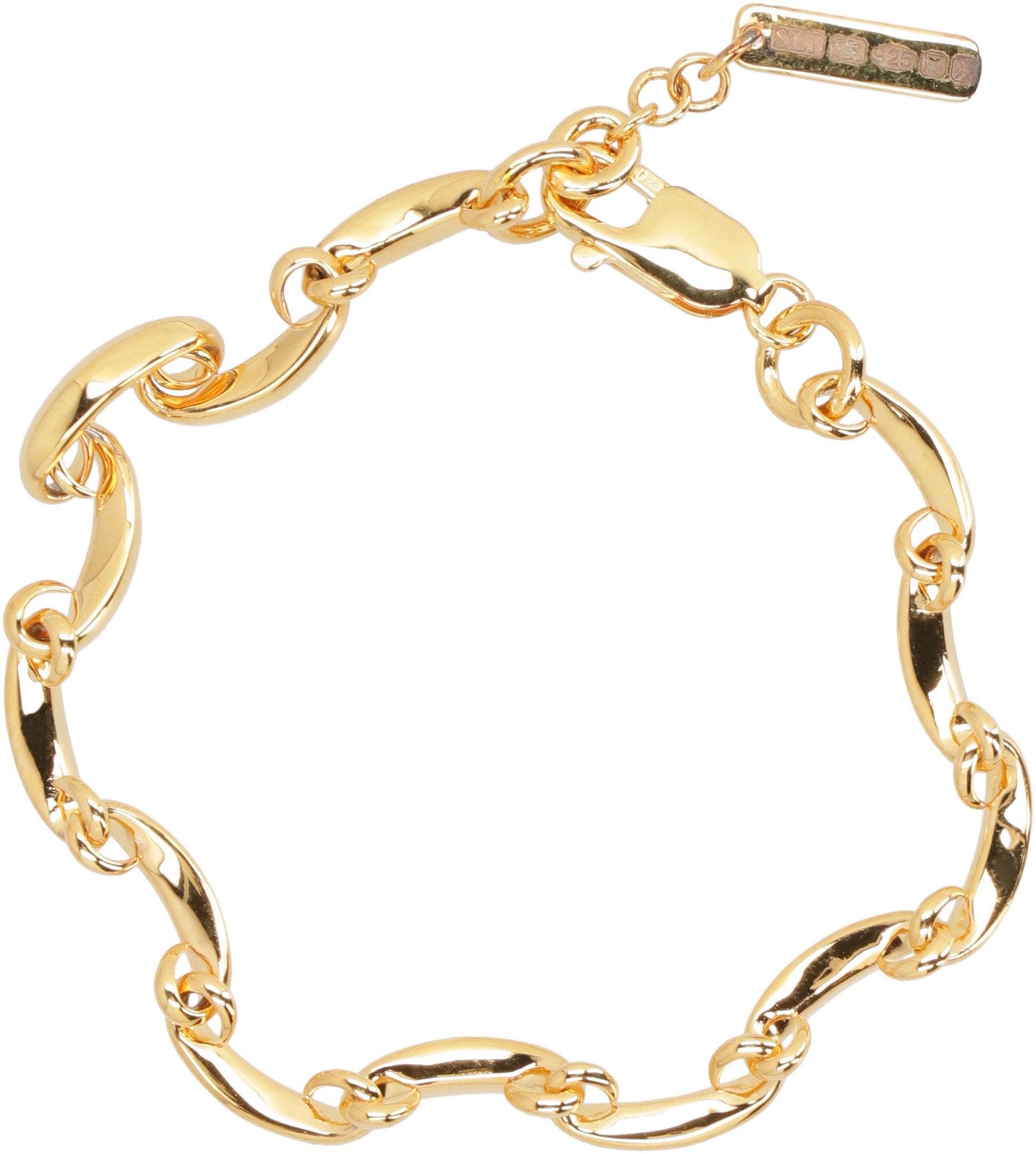 Golden metal bracelet