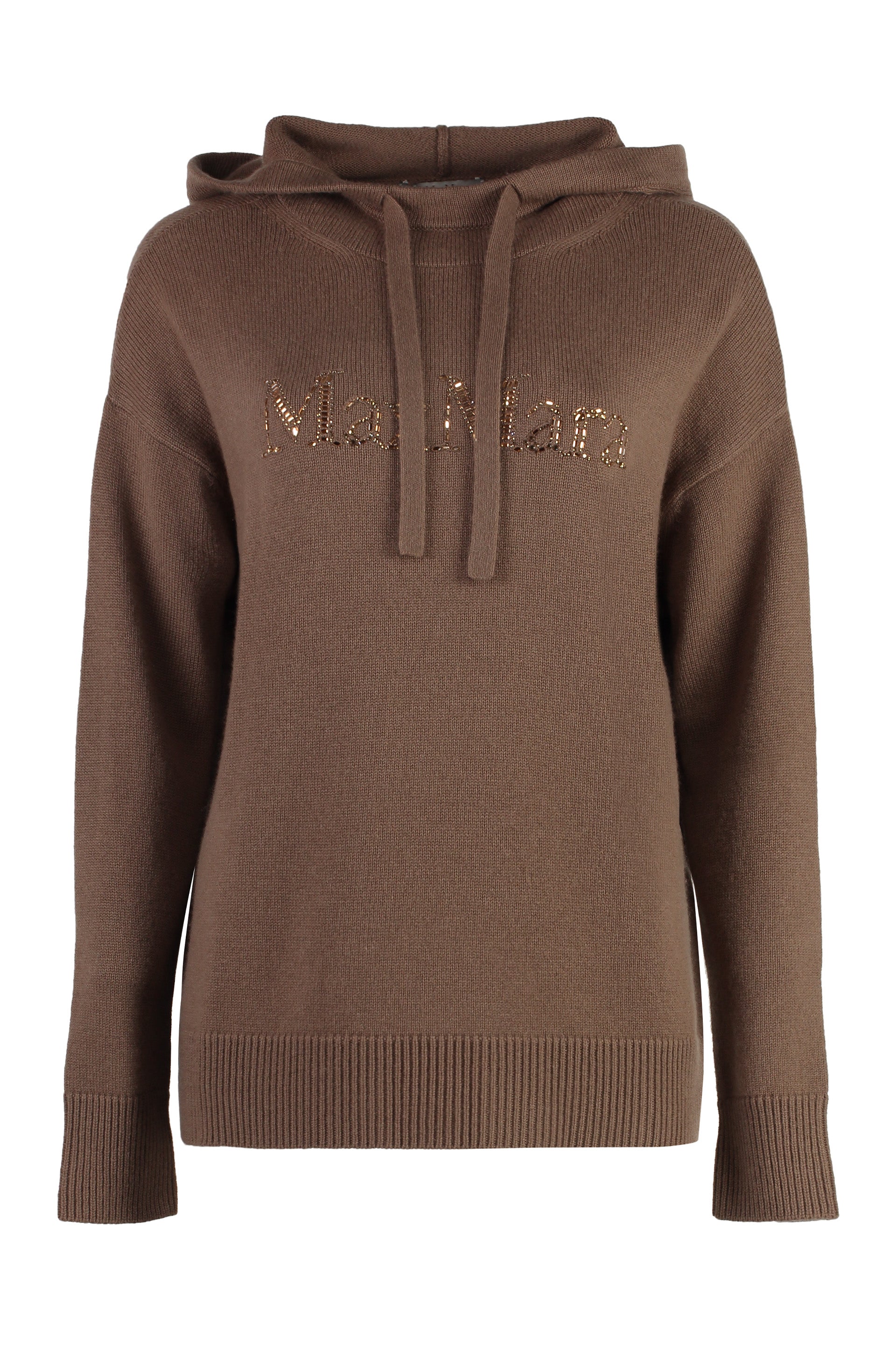 Hooded wool and cashmere sweater