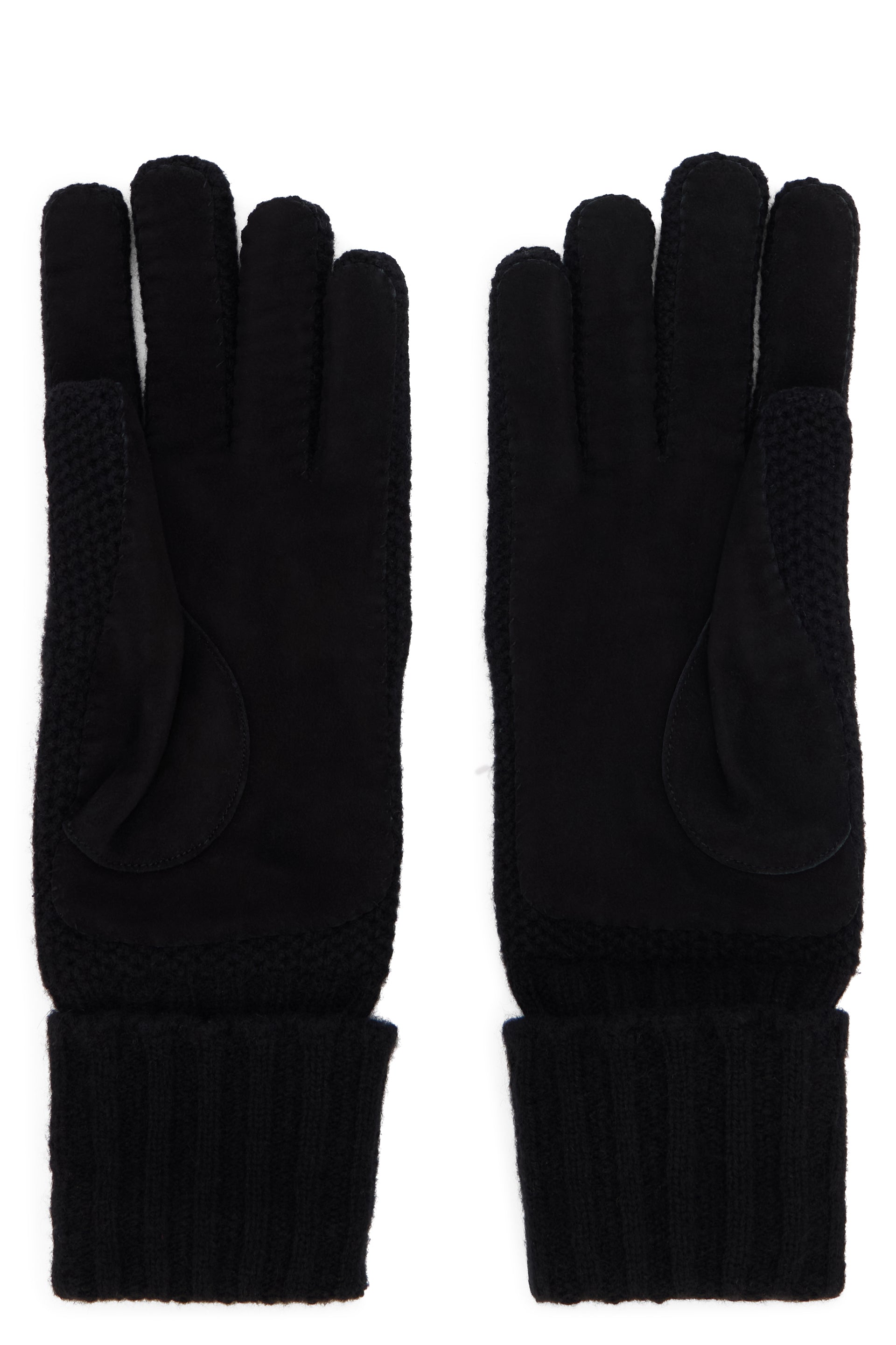 Black, warm, and versatile winter gloves.