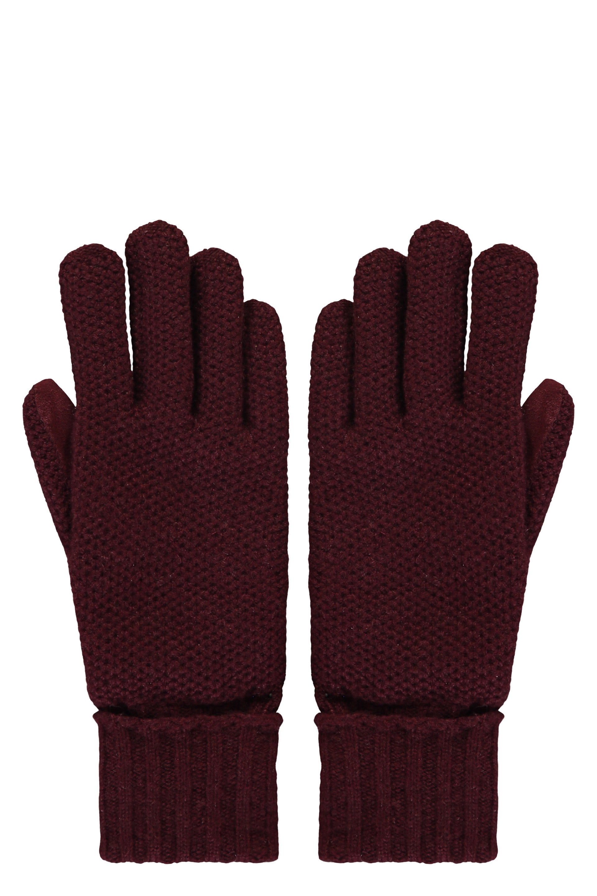 Mesh and leather gloves