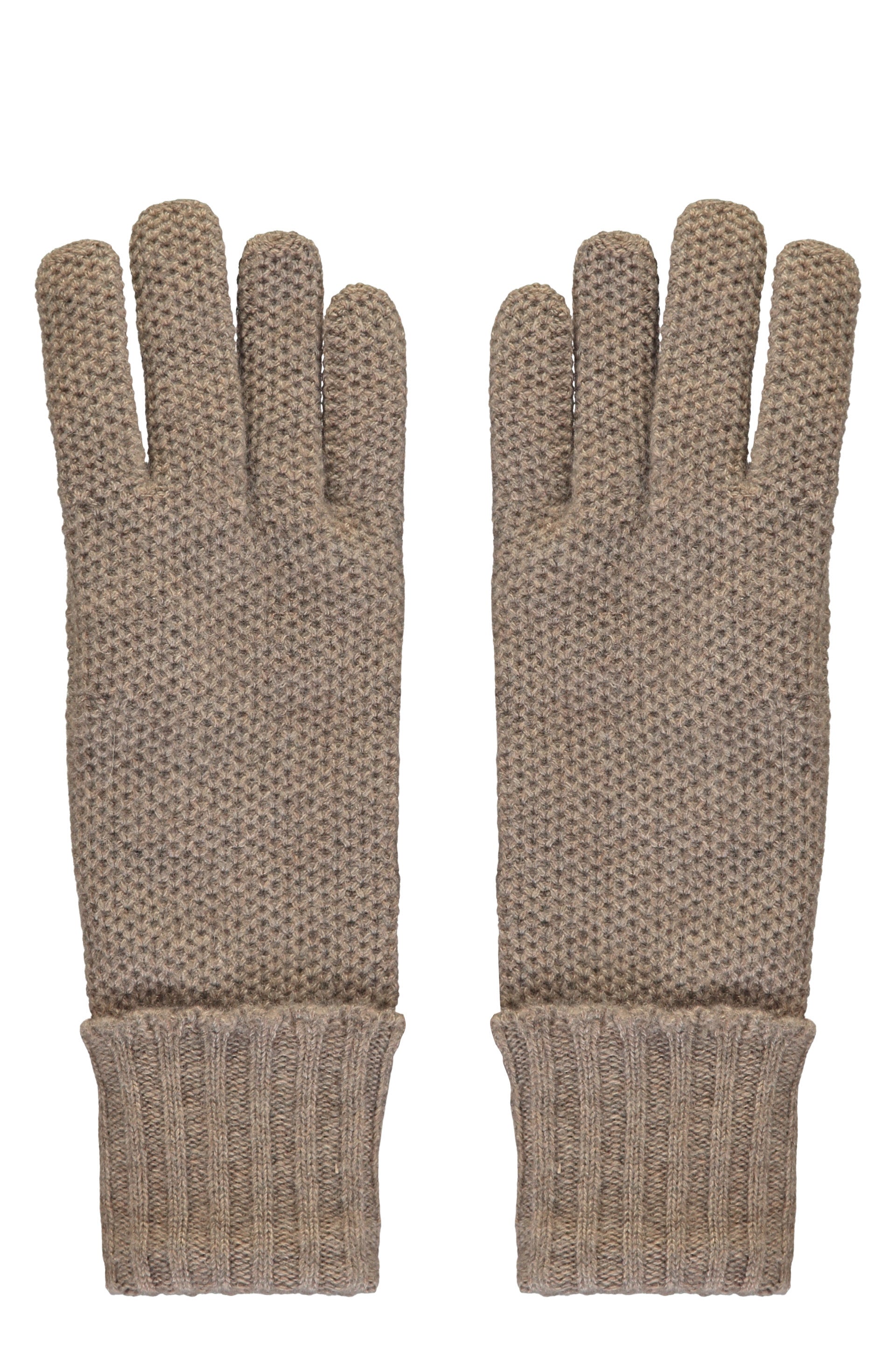 Mesh and leather gloves