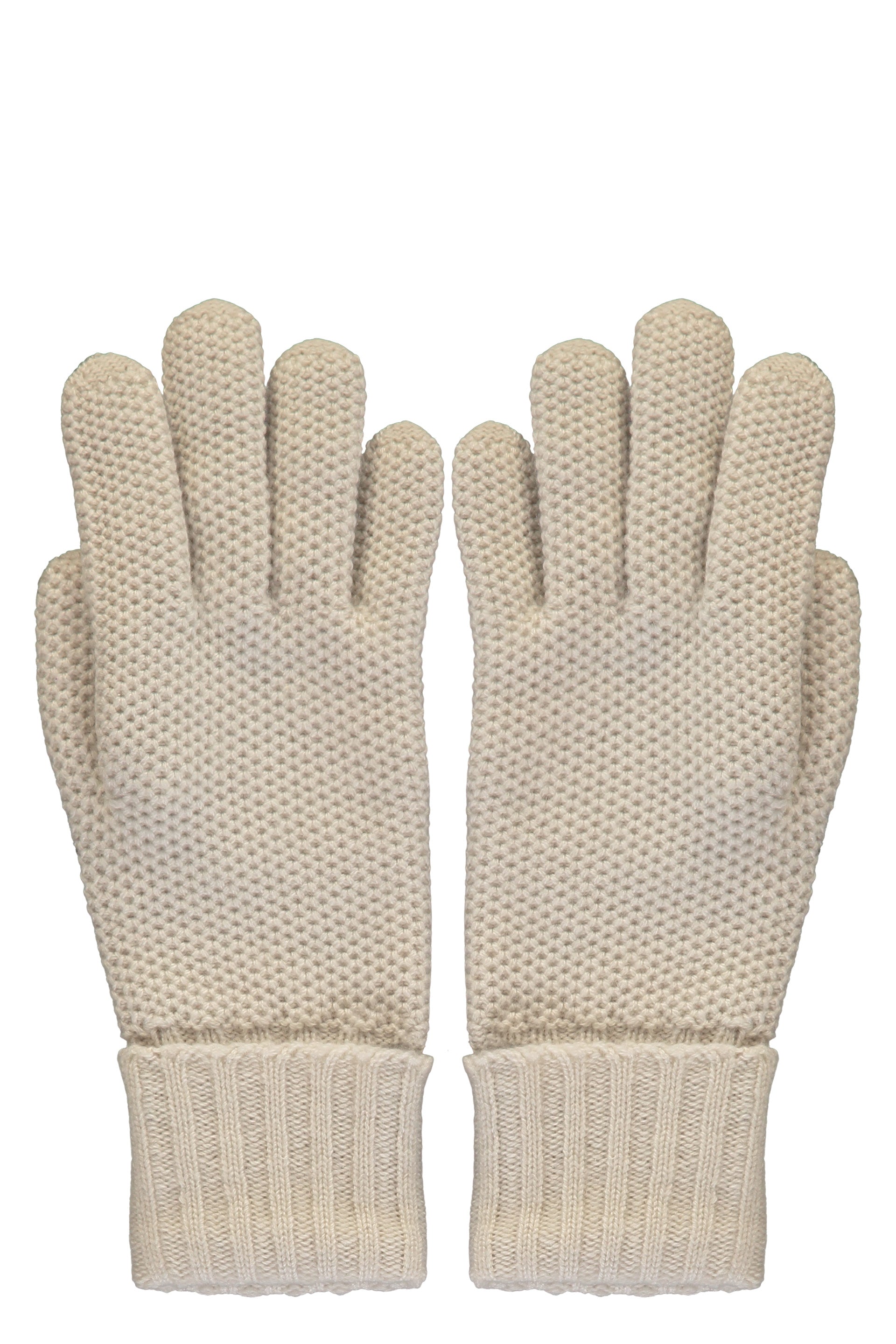 Mesh and leather gloves