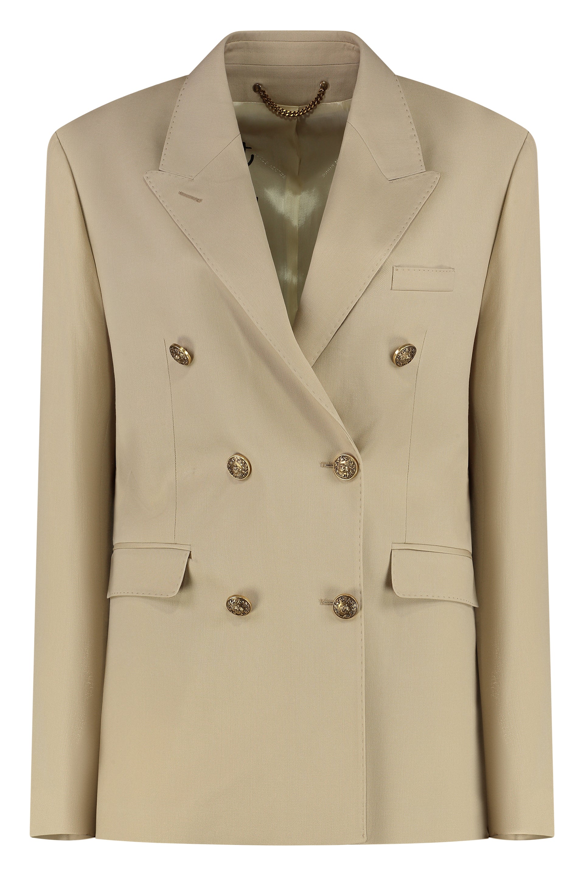 Double-breasted virgin wool jacket