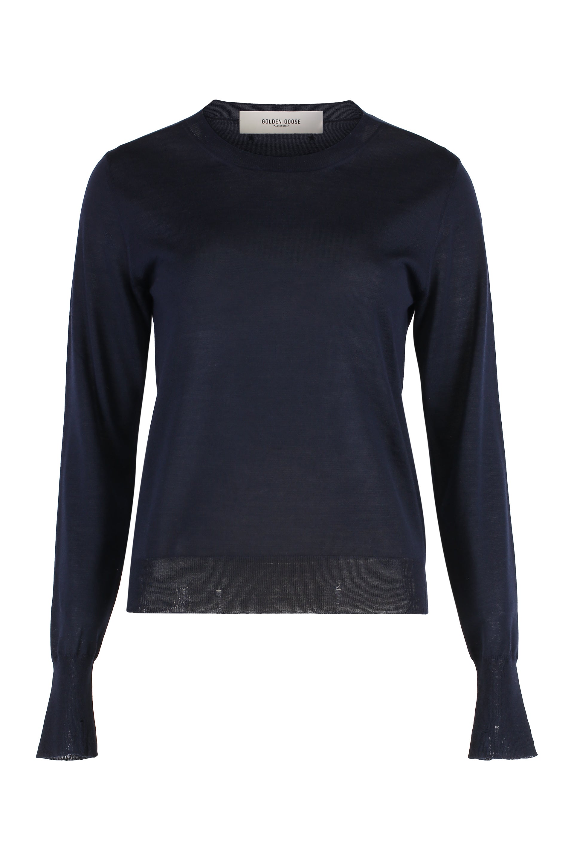 Sweater with round neck in wool