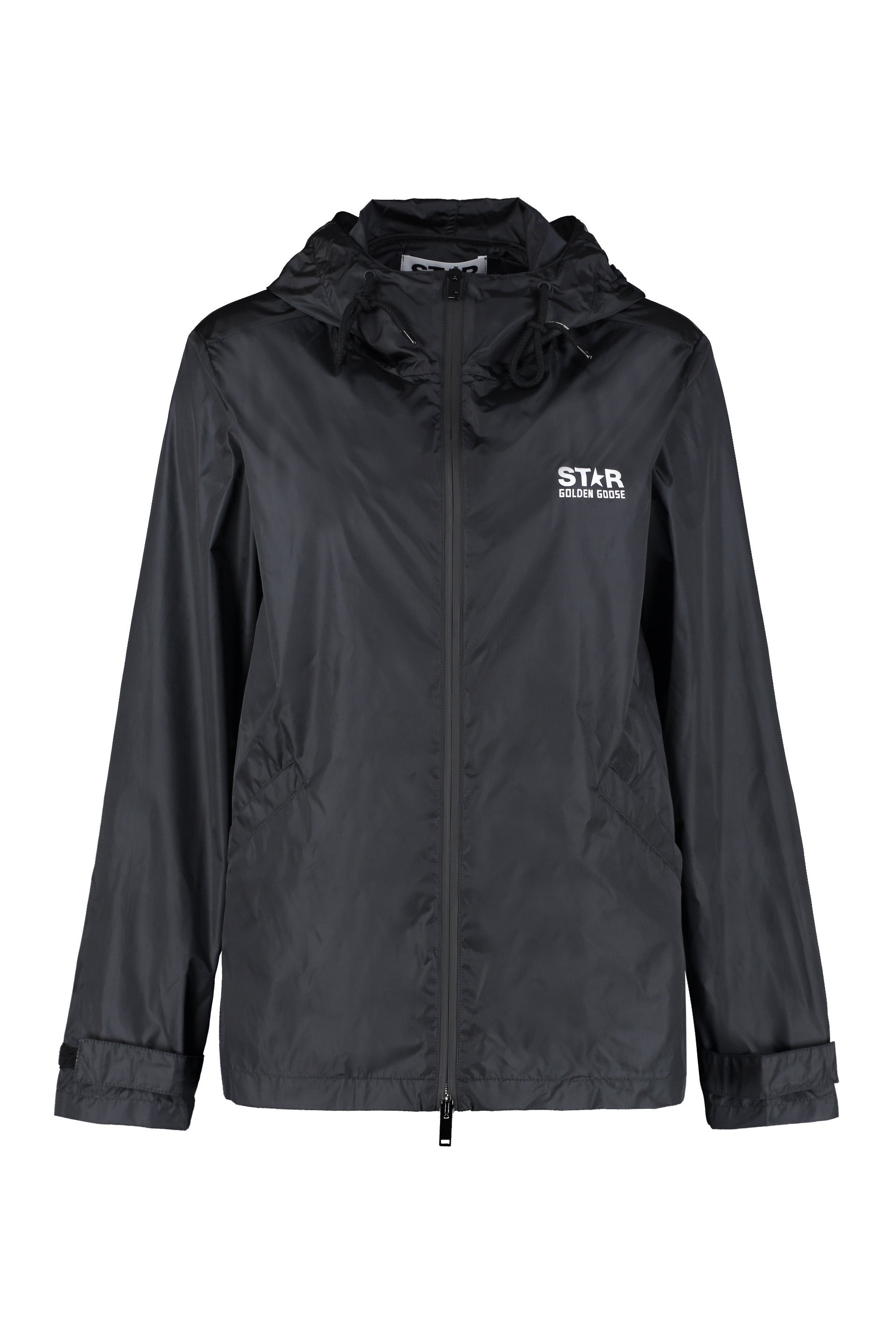 Daris technical fabric hooded jacket