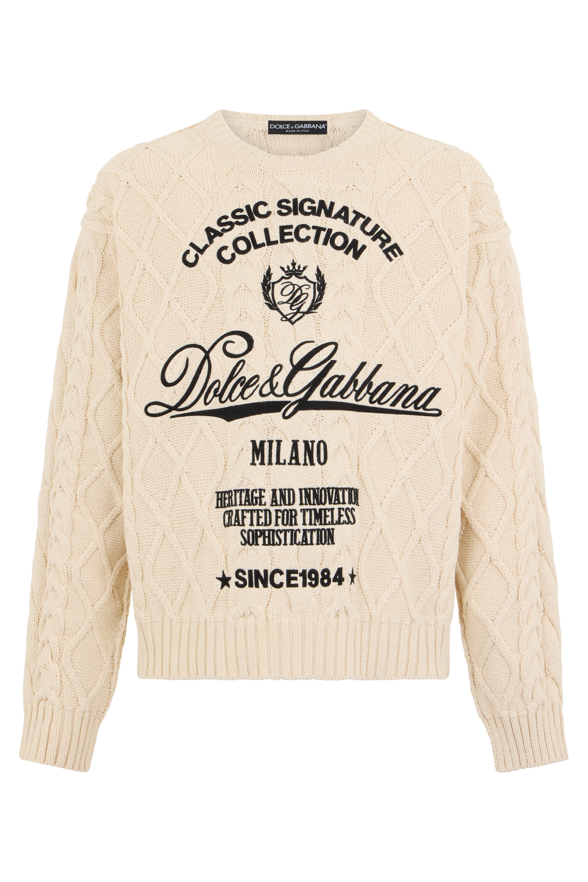 Sweater made of cotton blend with writings