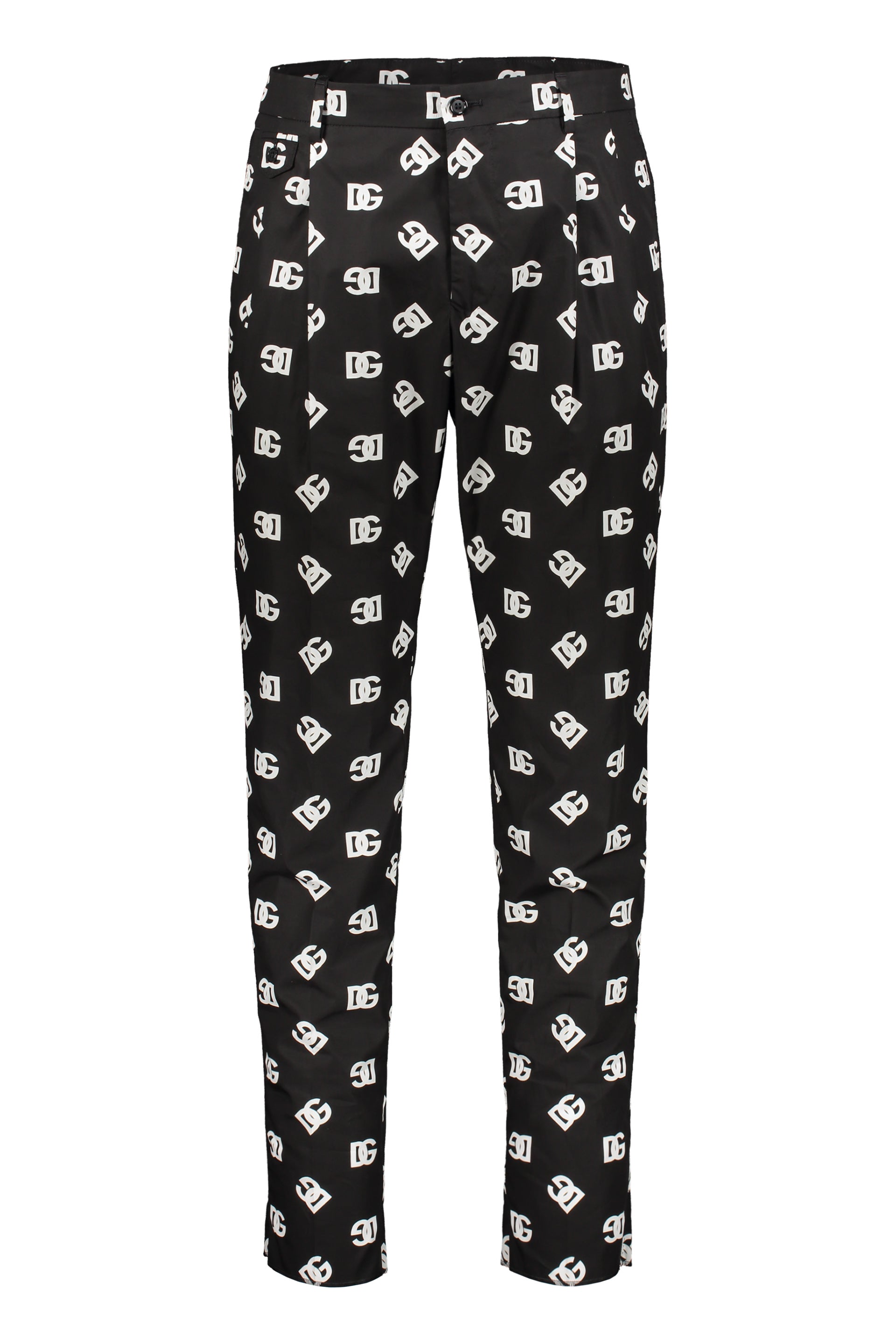 Printed cotton trousers