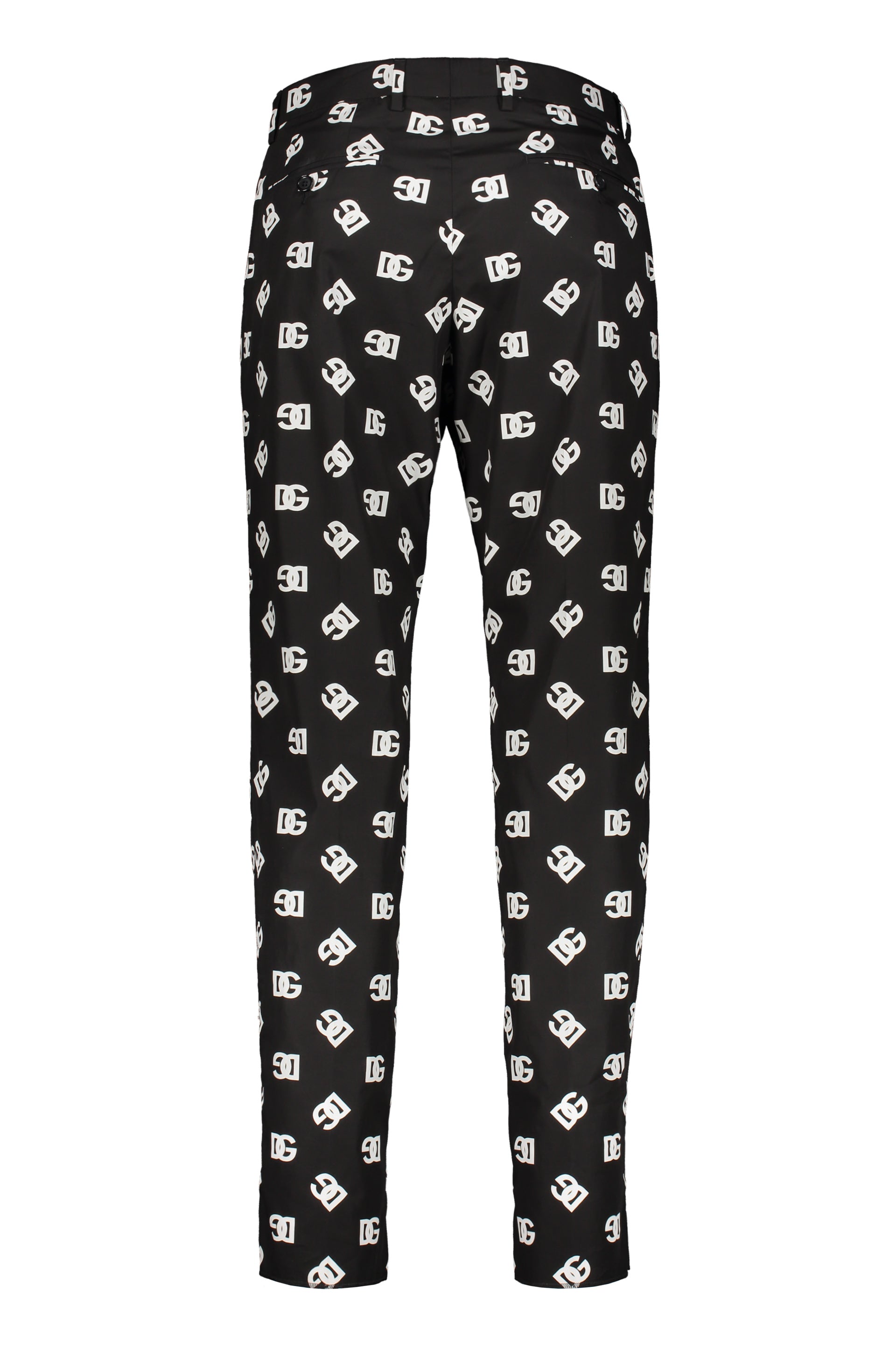 Printed cotton trousers