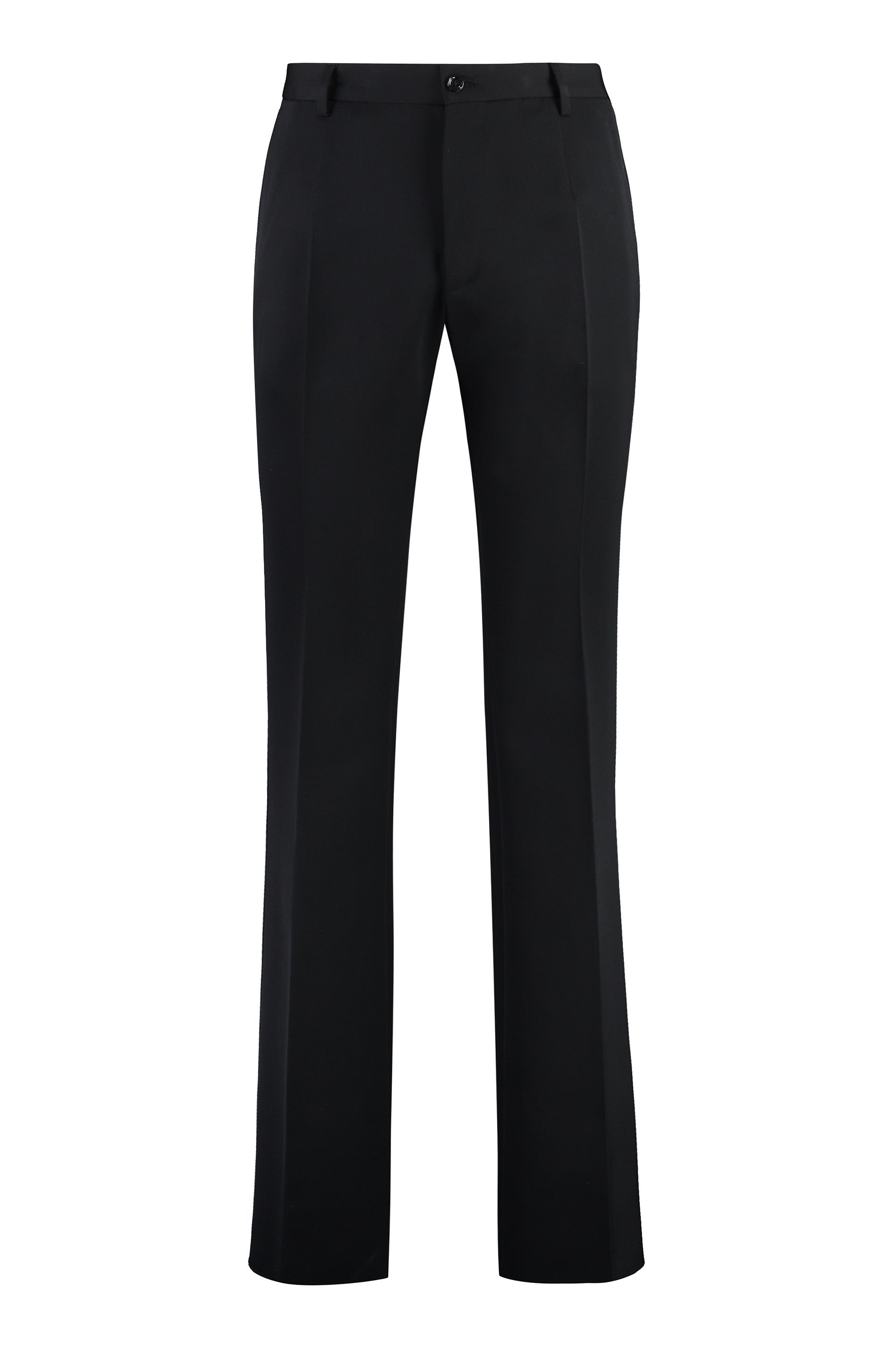 Flared wool trousers