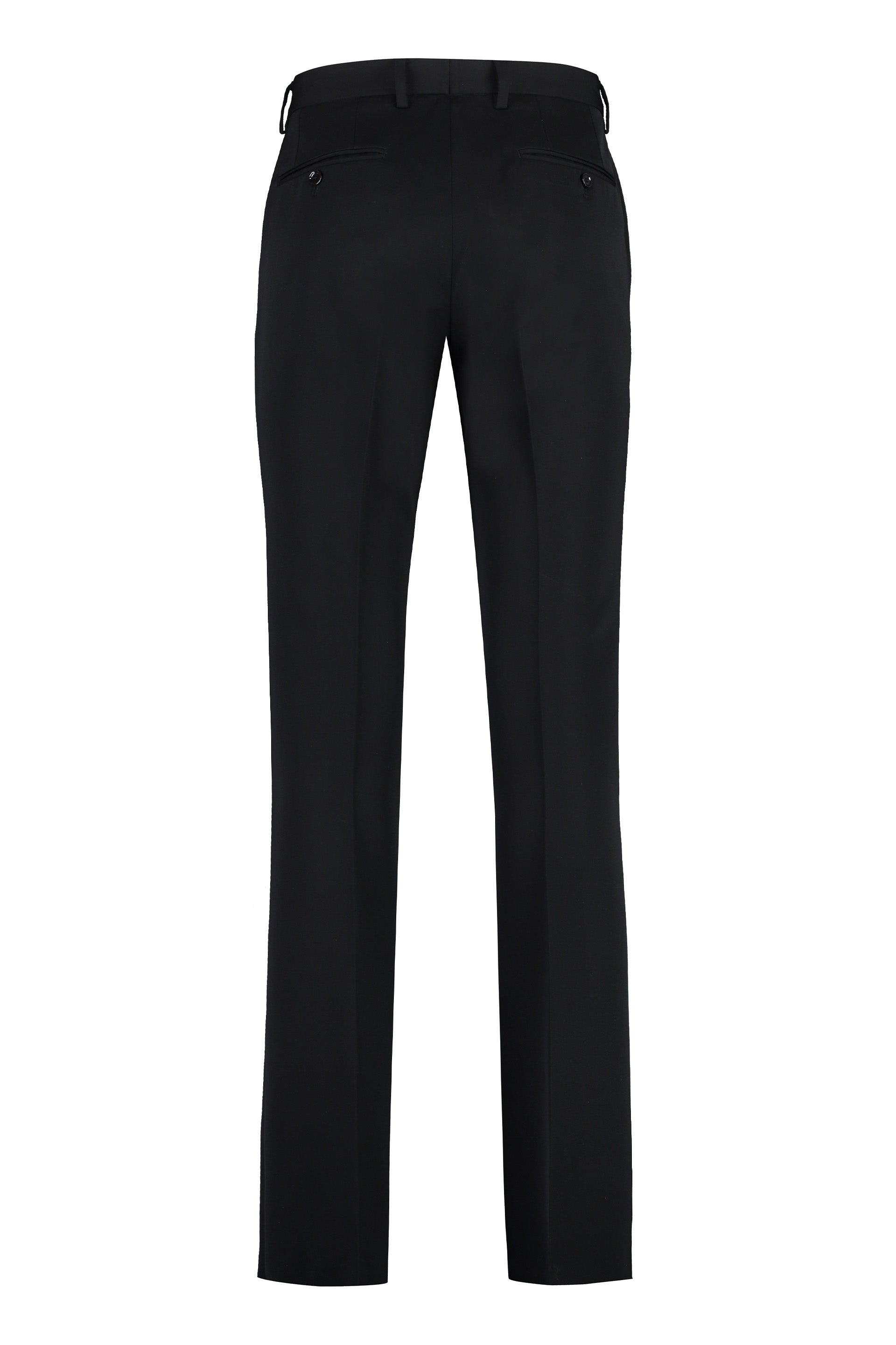 Flared wool trousers