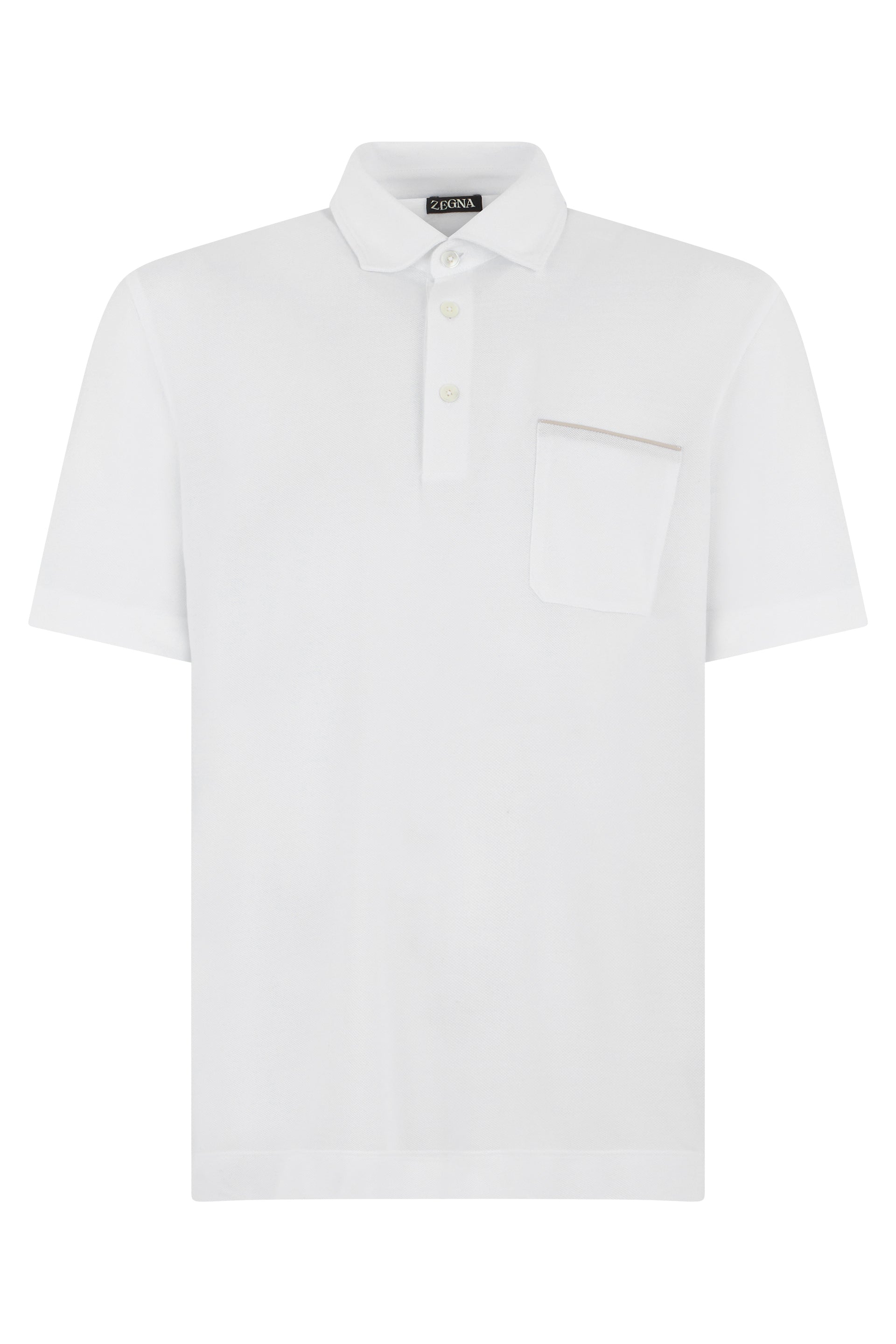 Cotton polo with short sleeves