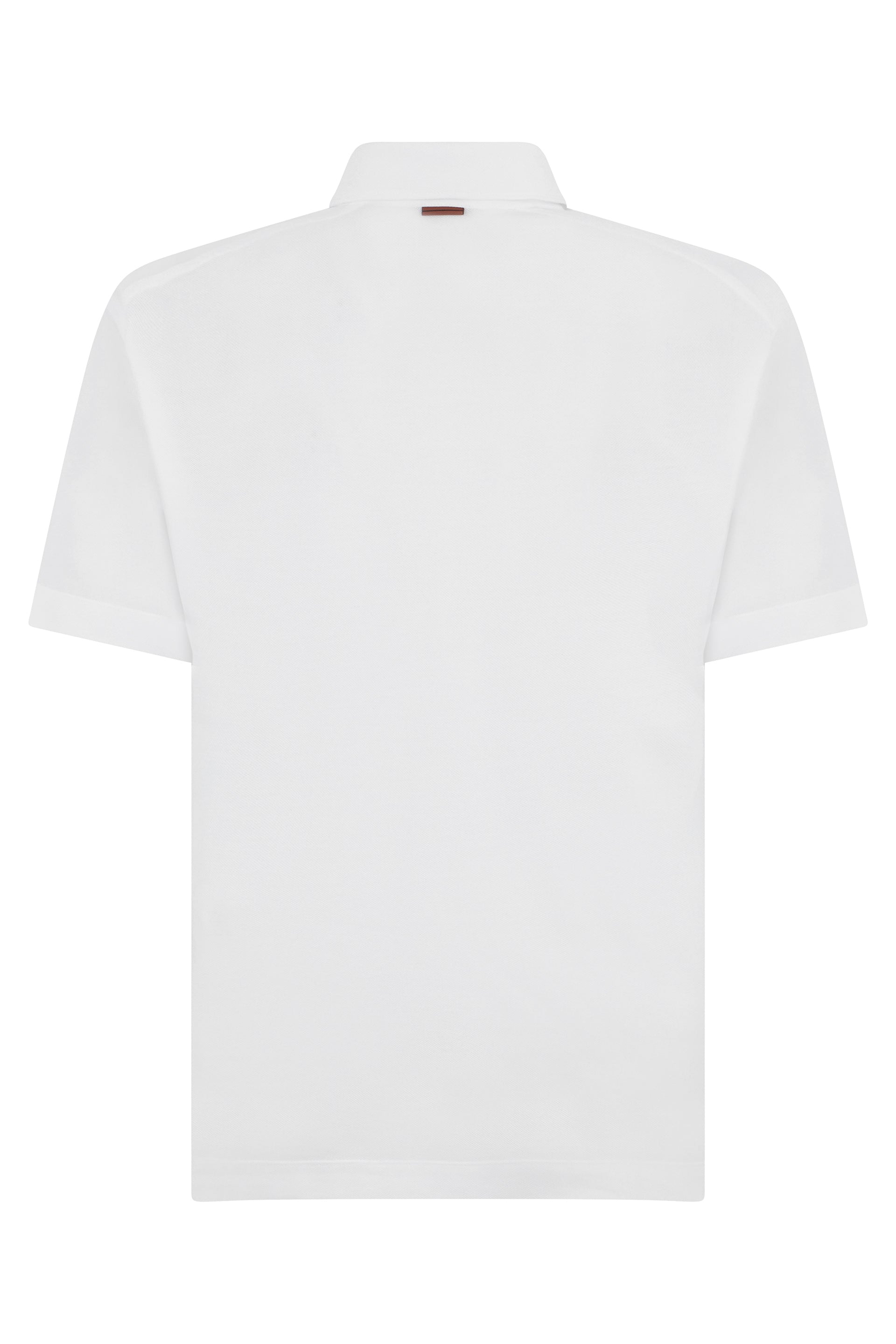 Cotton polo with short sleeves