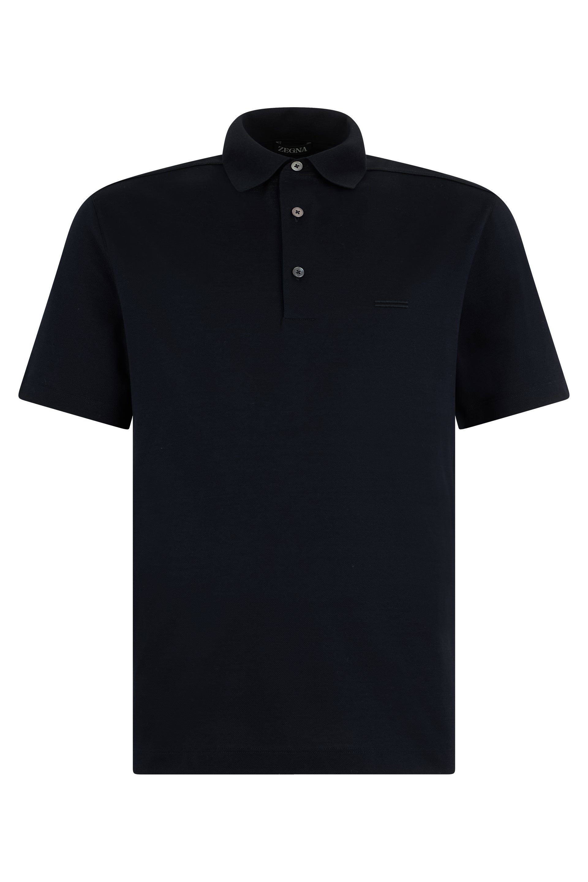 Cotton polo with short sleeves