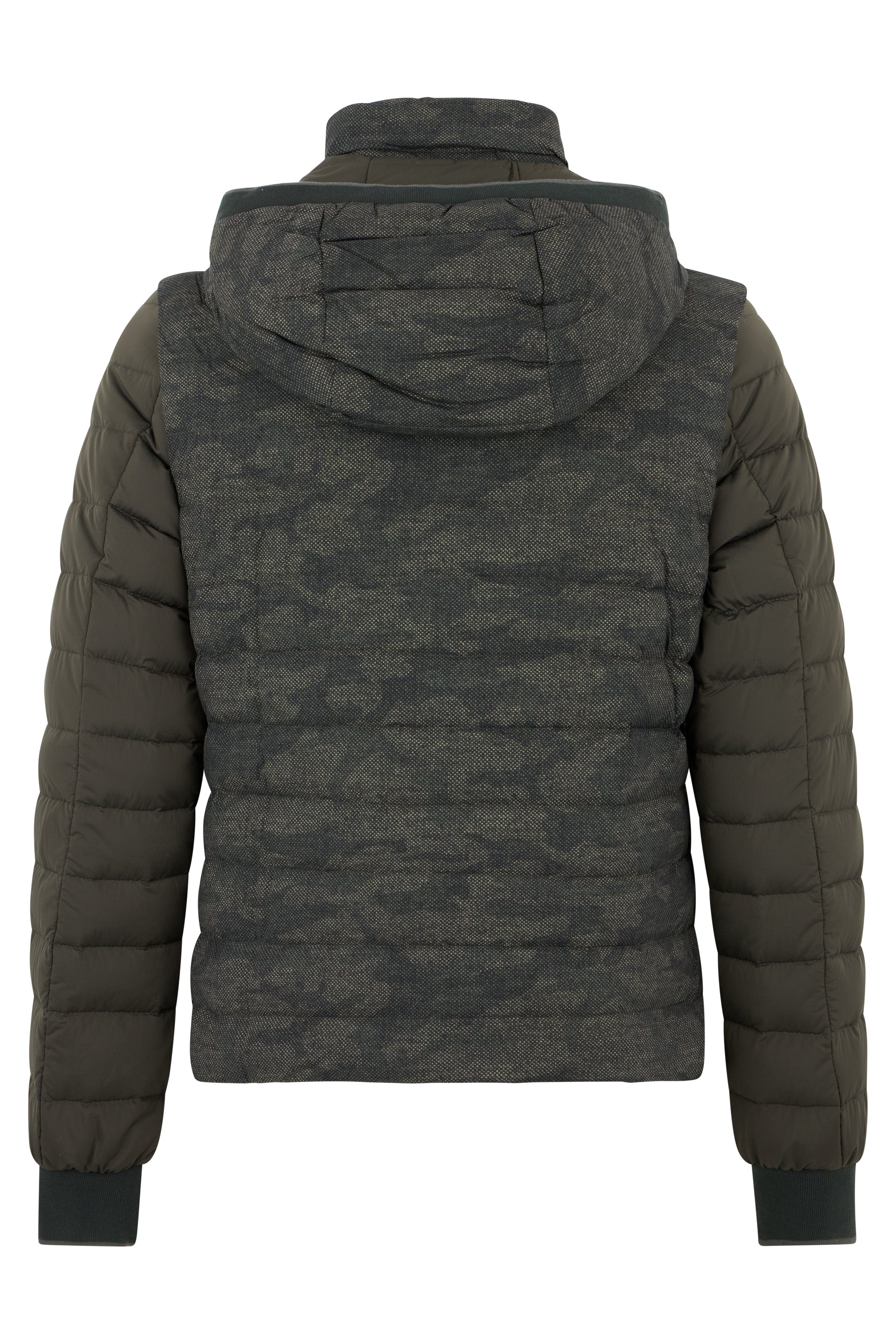 Padded jacket for men with zip and hood