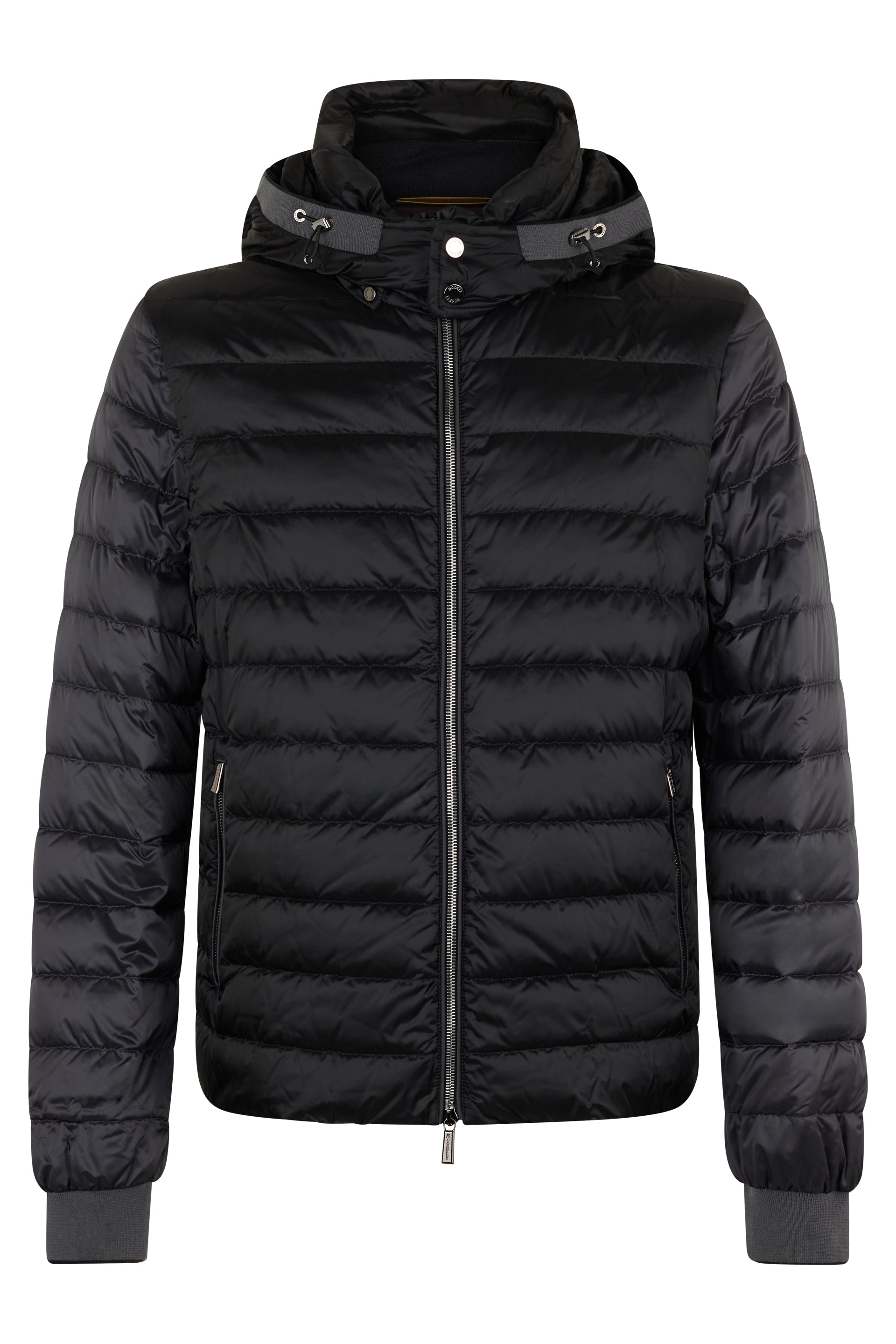 Black padded jacket with elegant hood