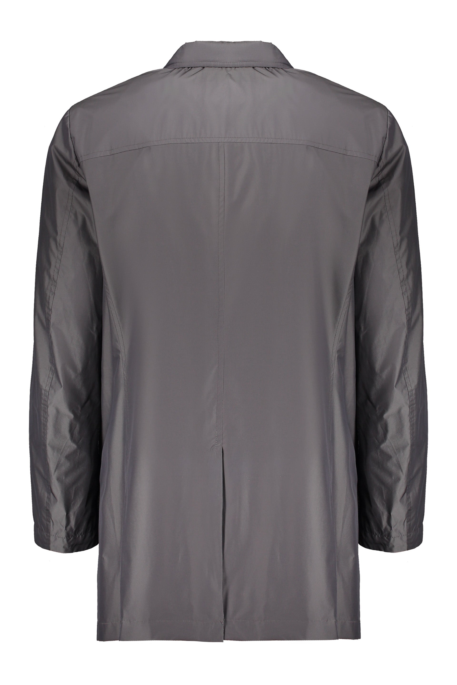Elegant grey jacket with button closure