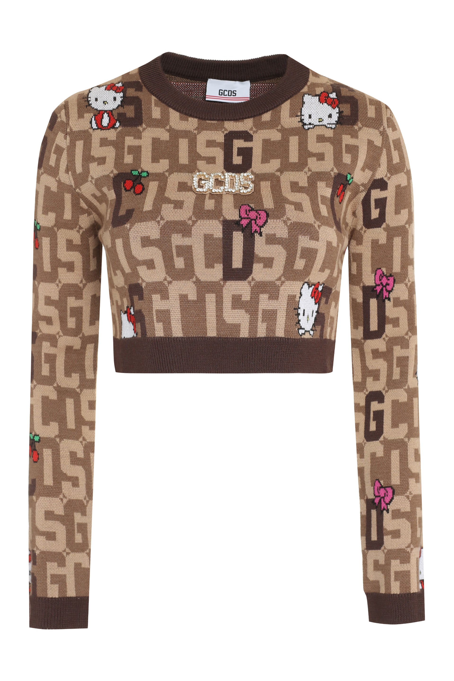 GCDS x Hello Kitty - Wool-blend crew-neck sweater