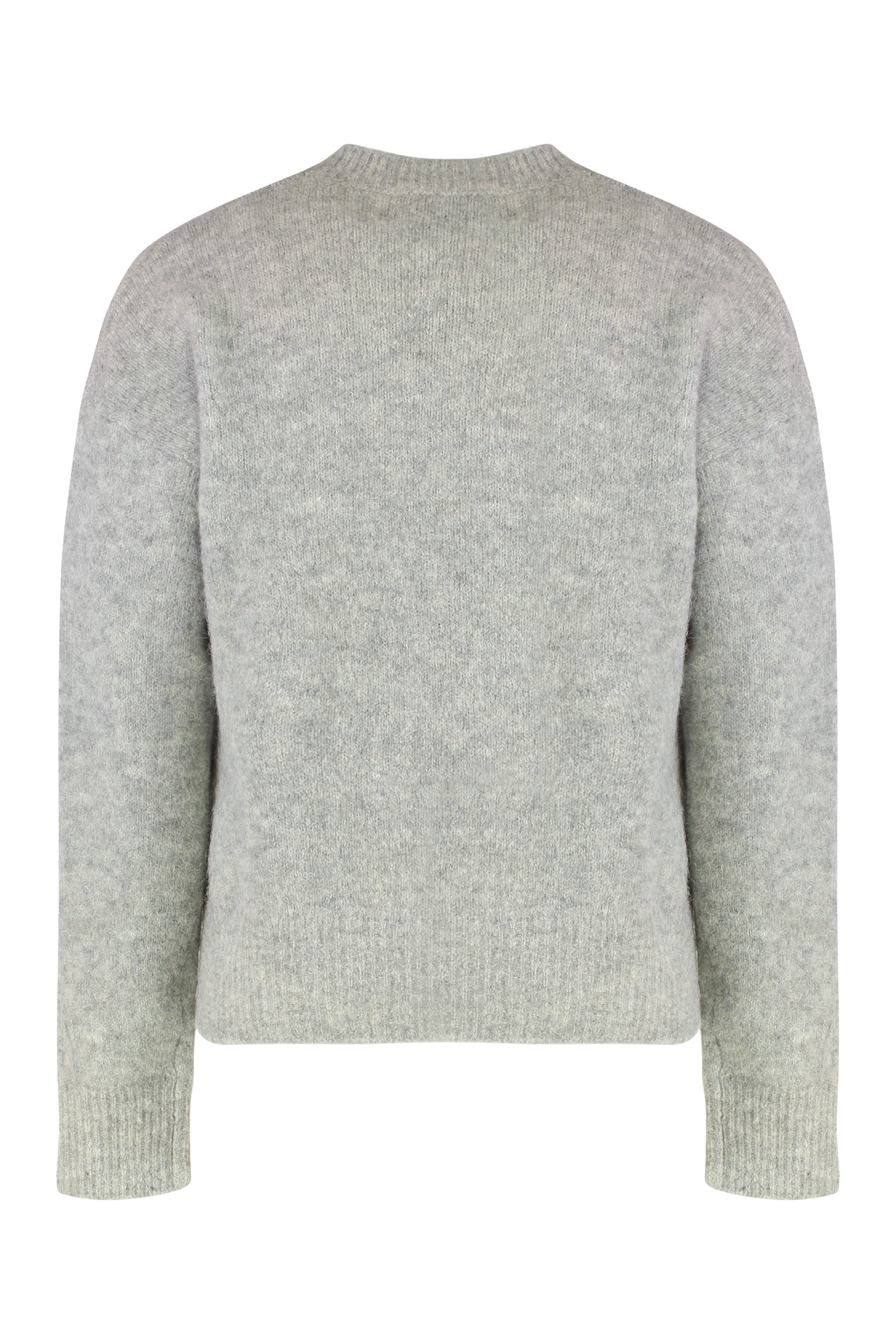 Sweater with round neck in mixed wool
