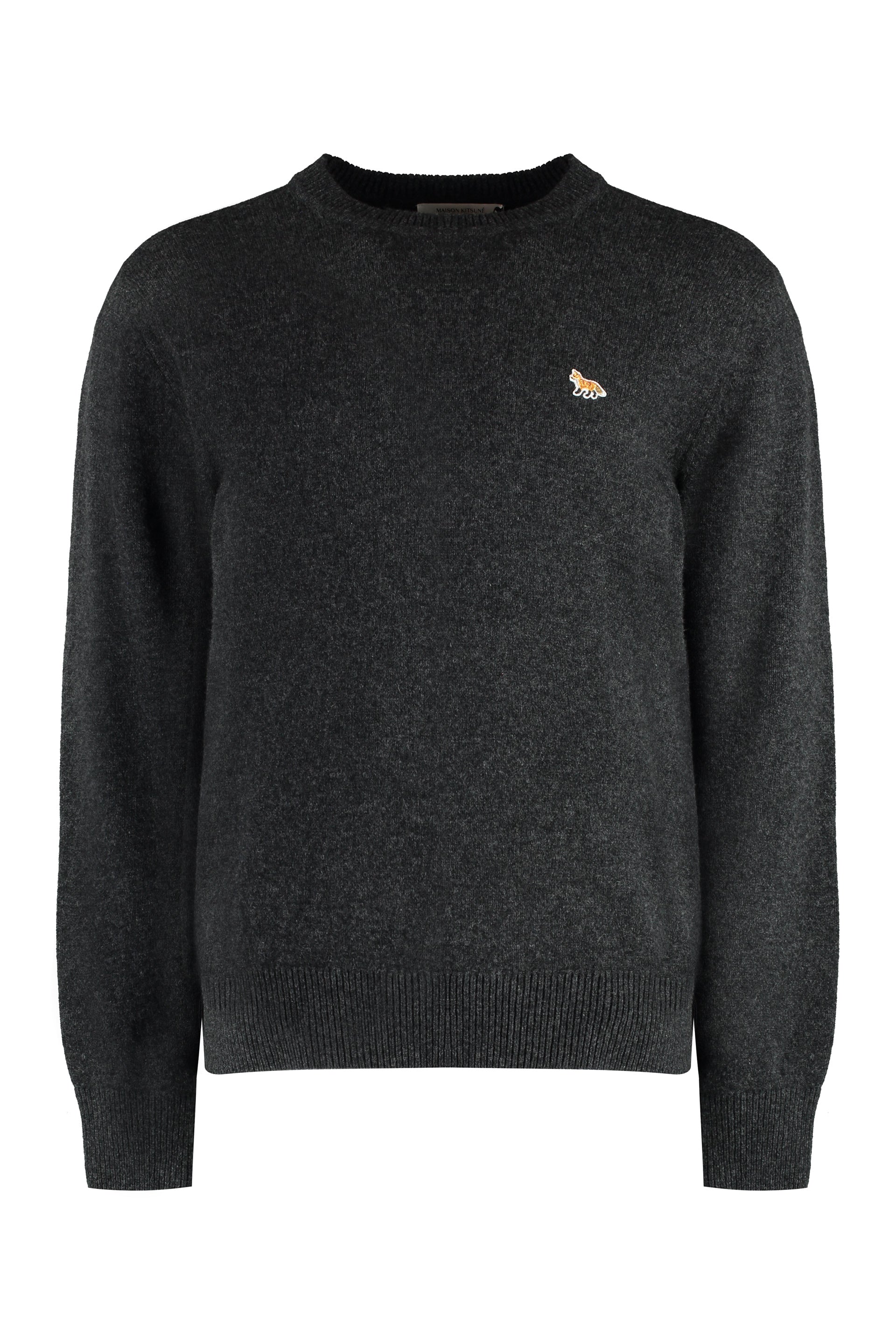 Crew-neck wool sweater