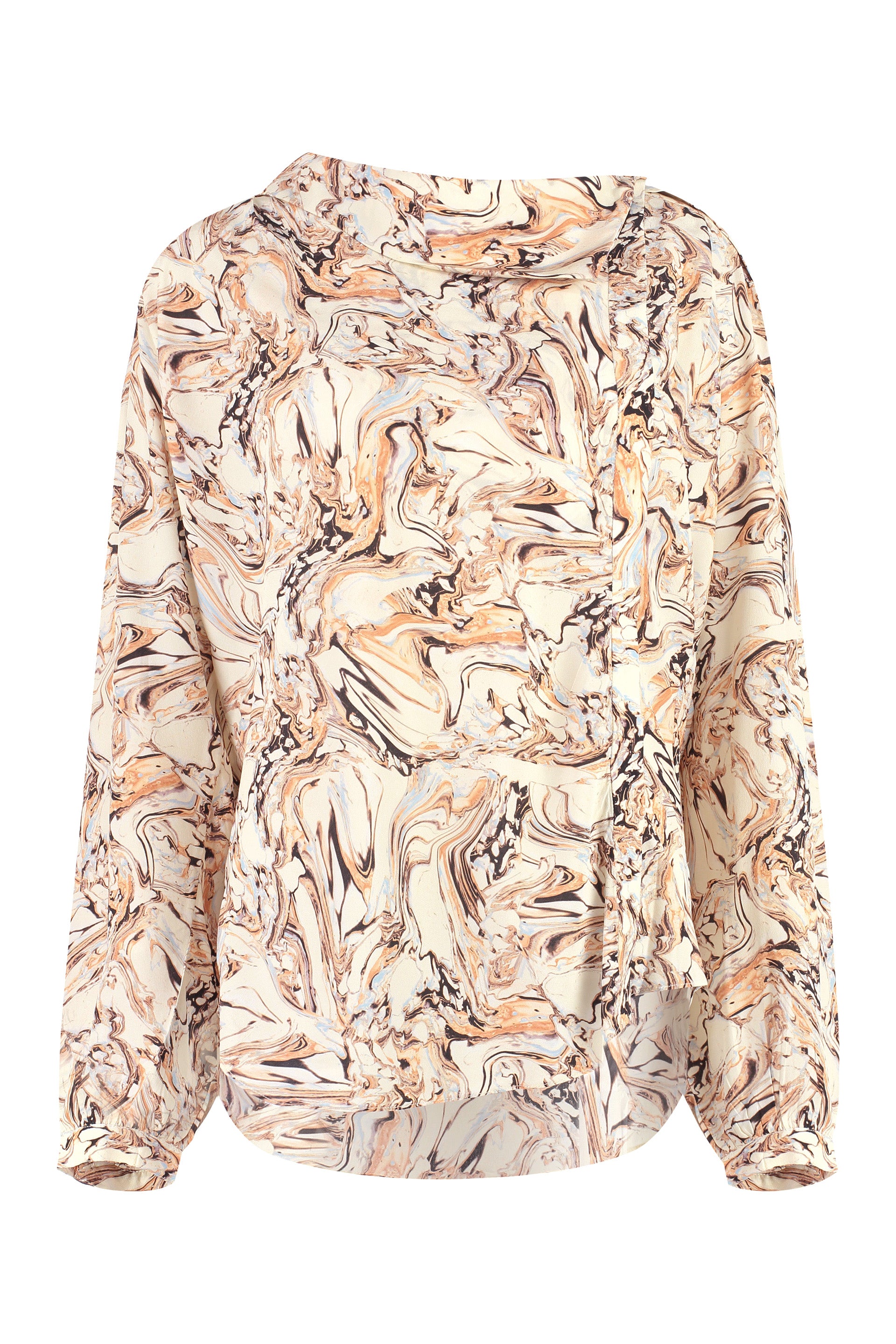 Tiphaine printed silk blouse