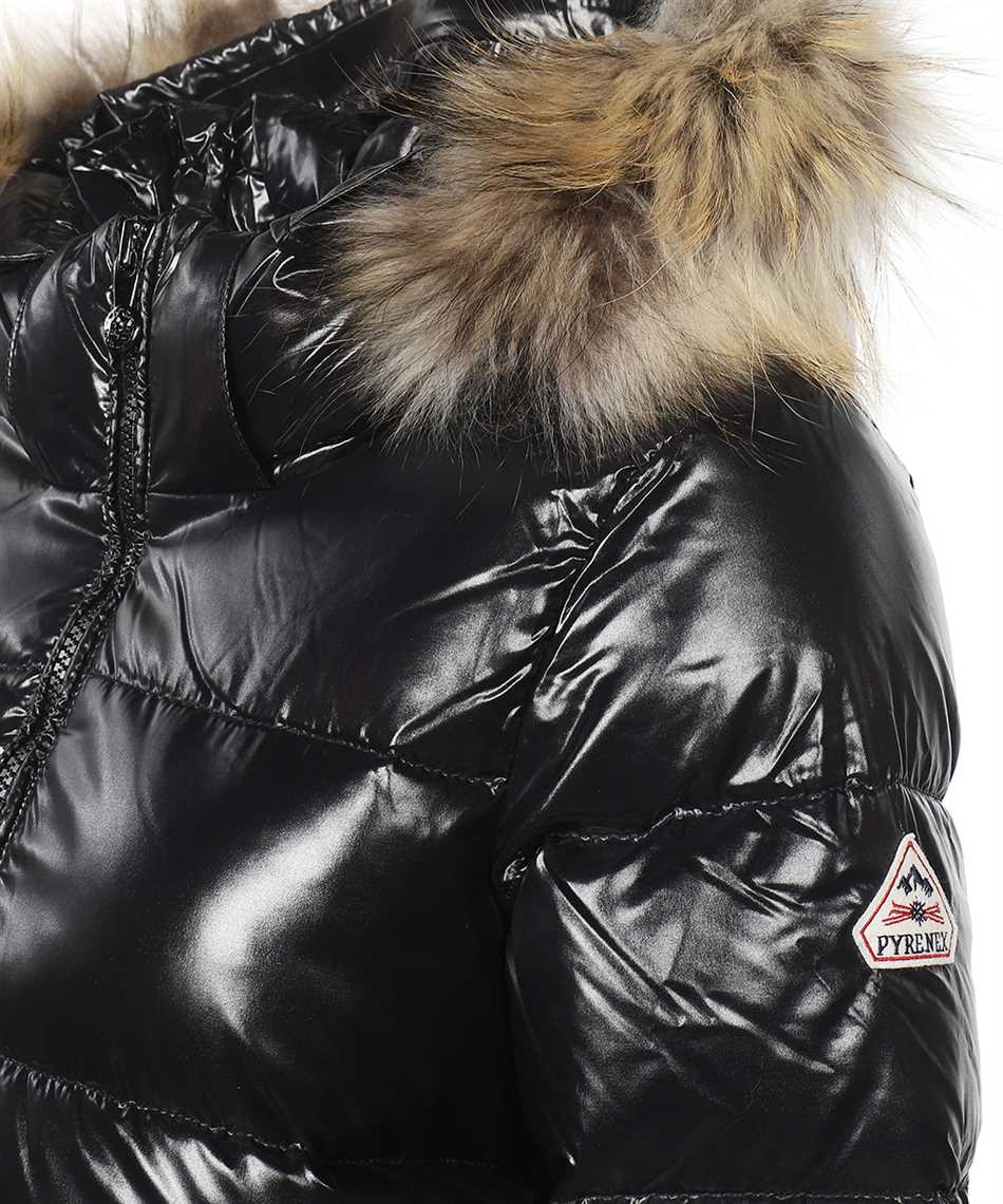 Fur trimmed hood down jacket