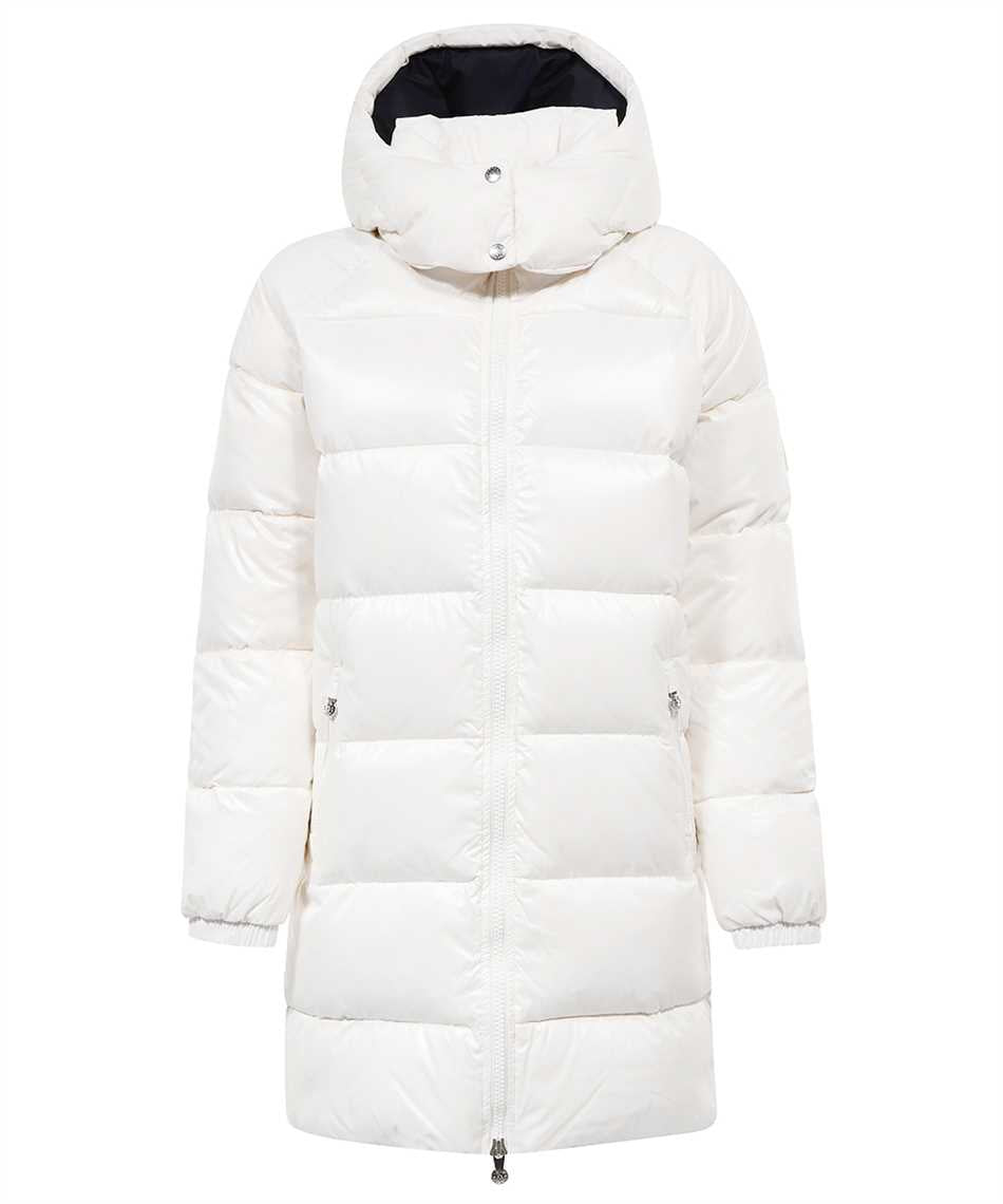 Long hooded down jacket