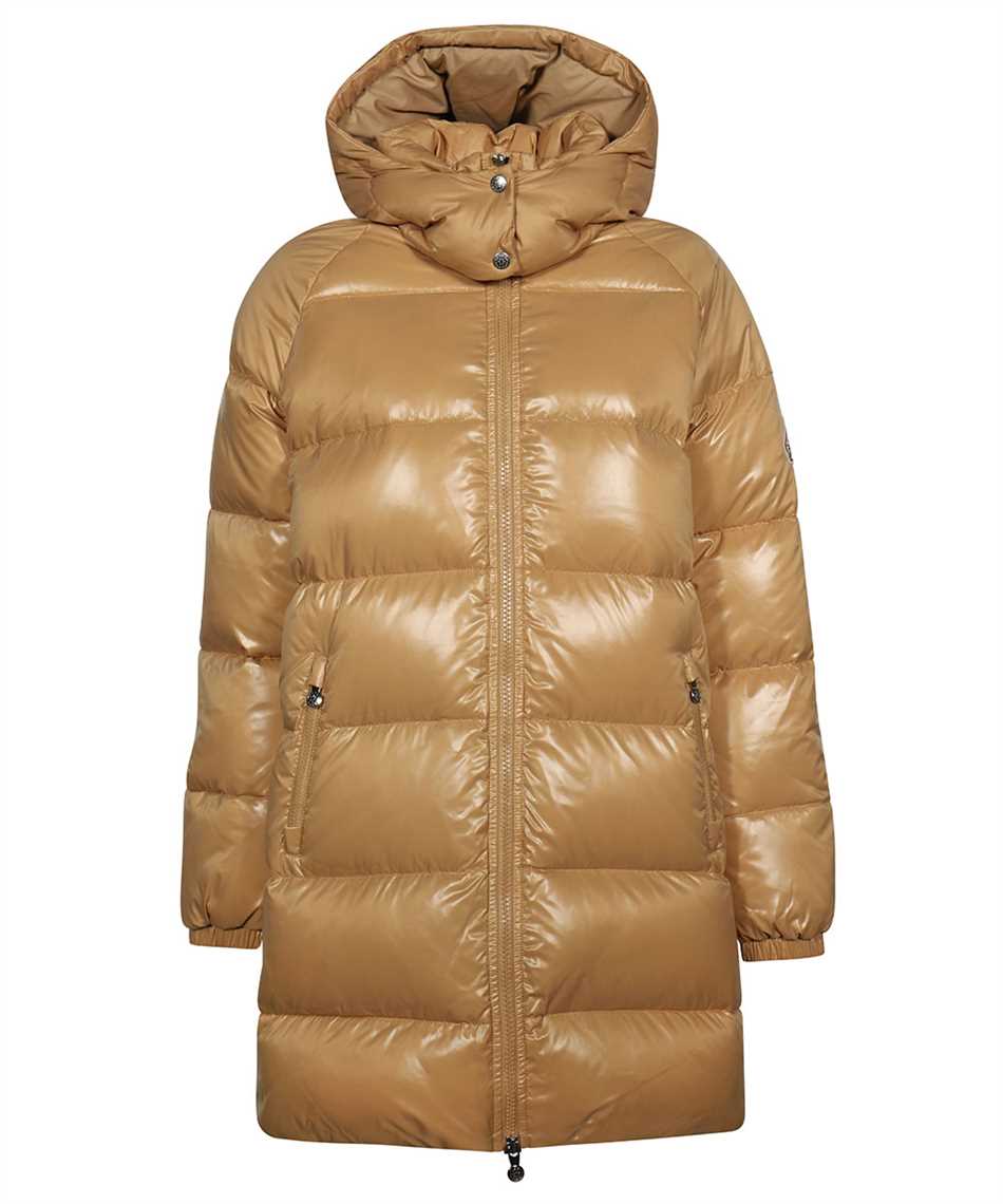 Long hooded down jacket