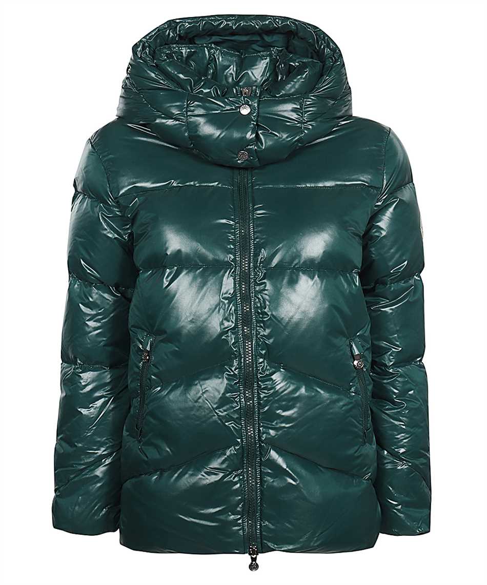 Hooded full-zip down jacket