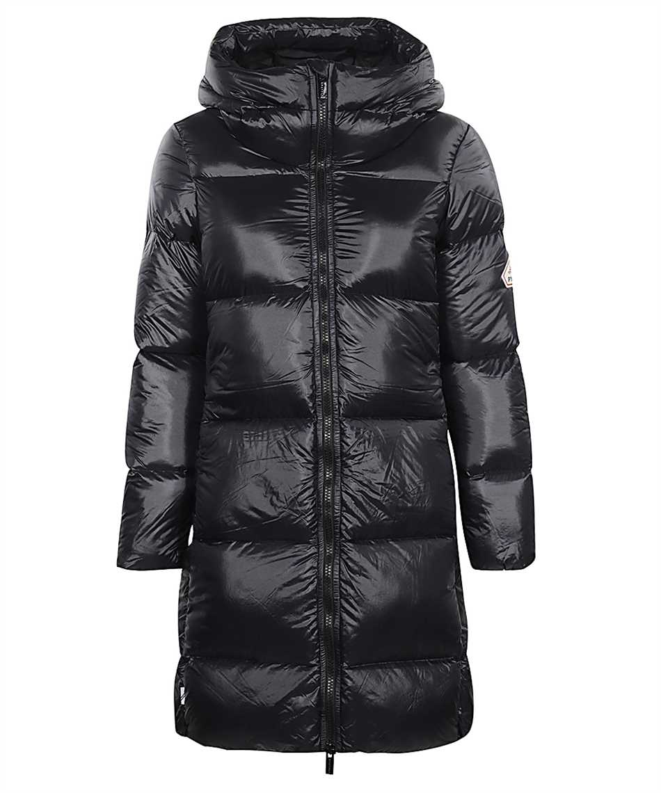 Hooded full-zip down jacket