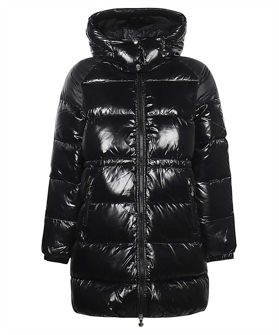 Hooded full-zip down jacket