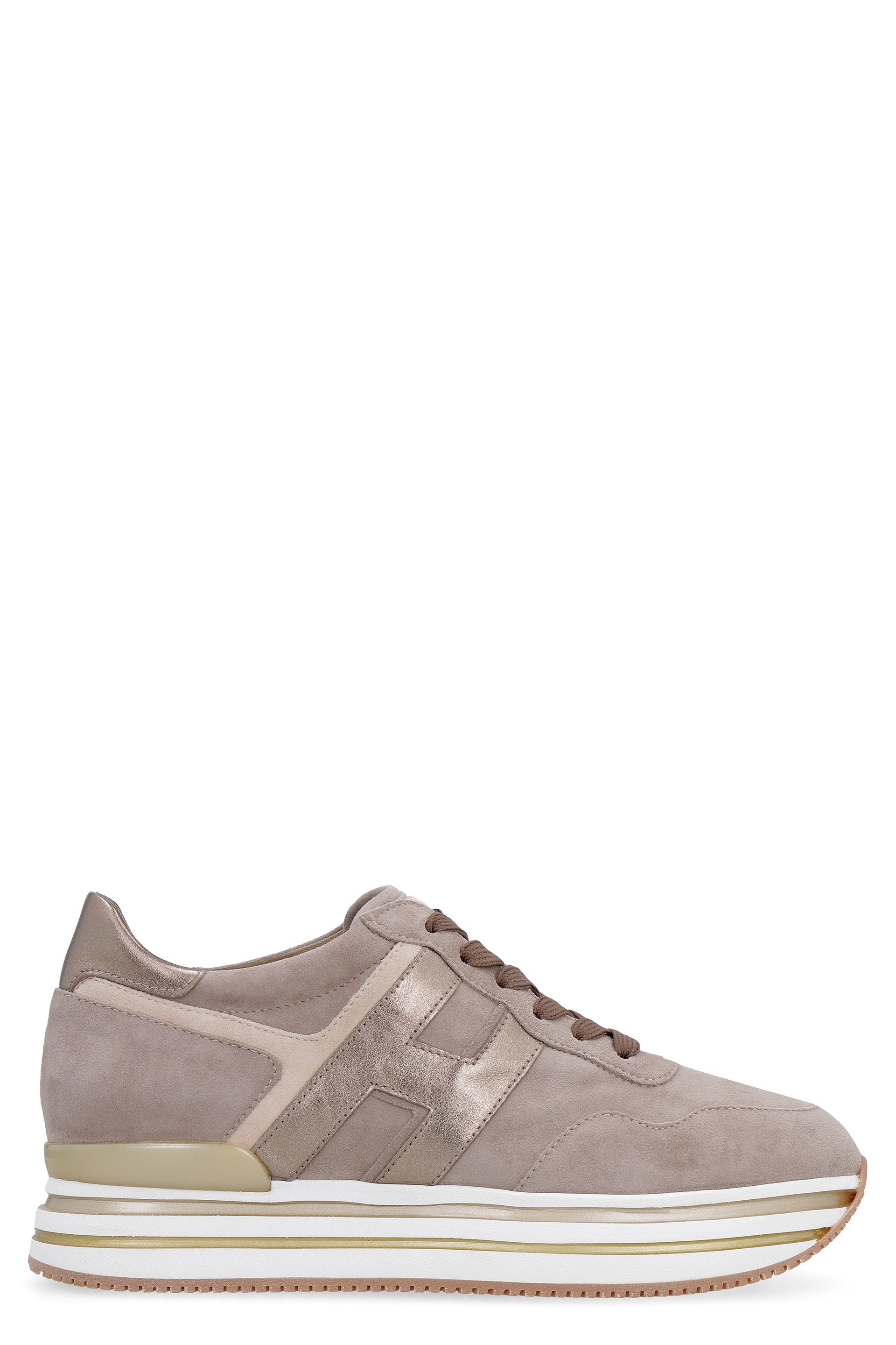 H483 leather platform sneakers