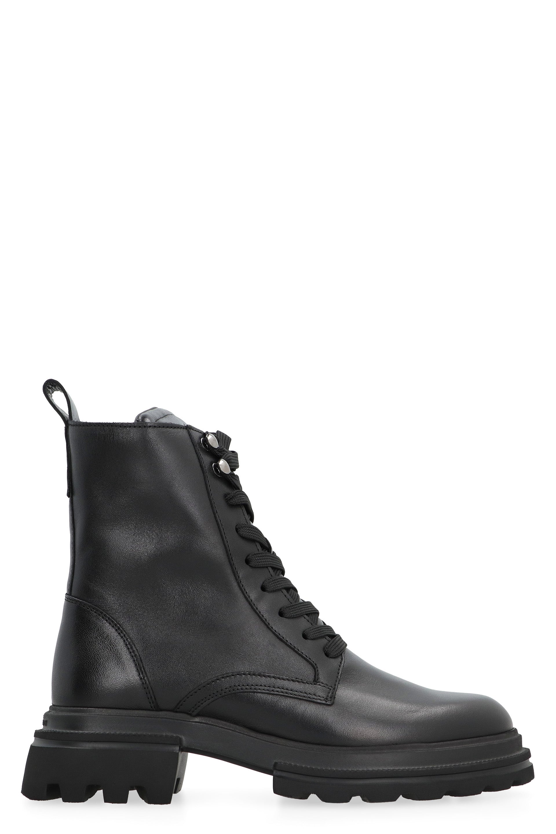 Hogan 10-Storey leather combat boots