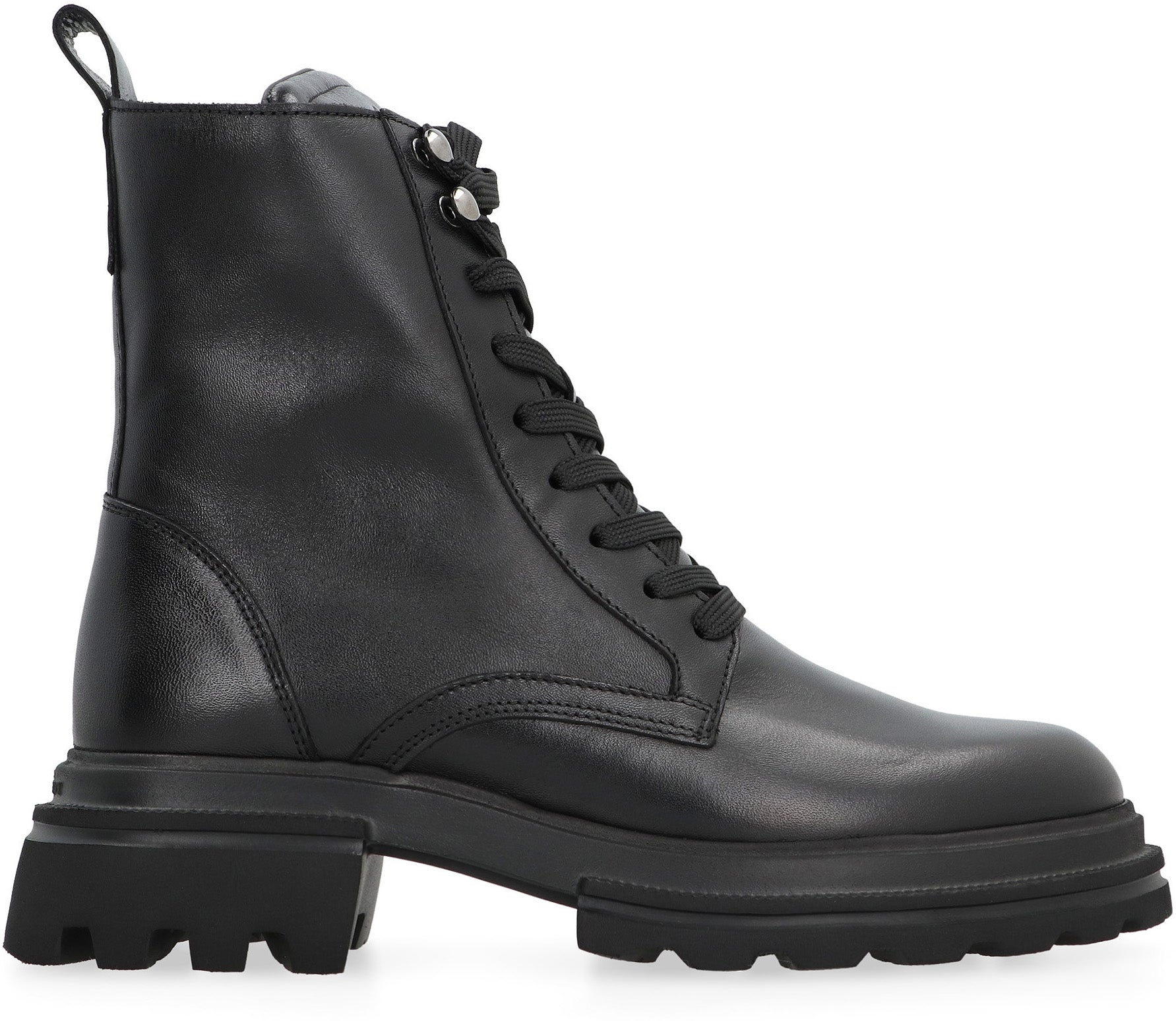 Hogan 10-Storey leather combat boots