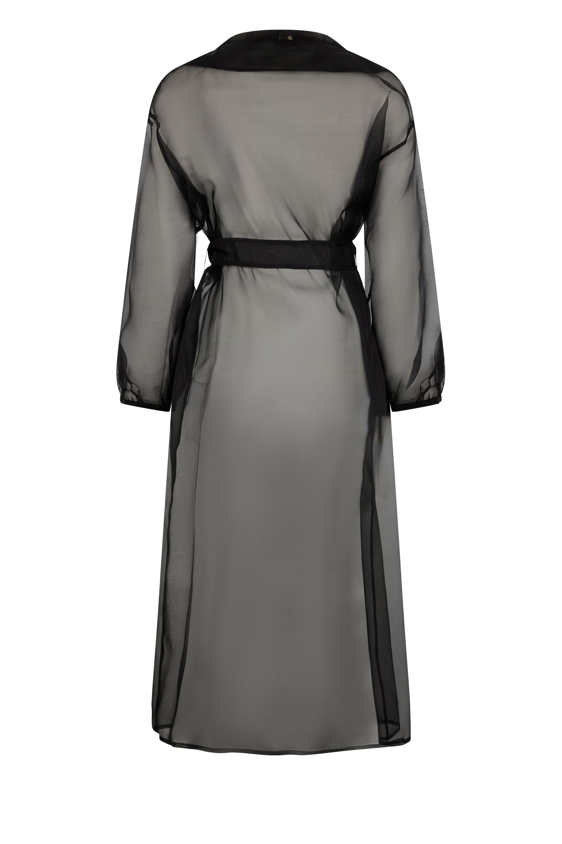 Silk semi-transparent coat