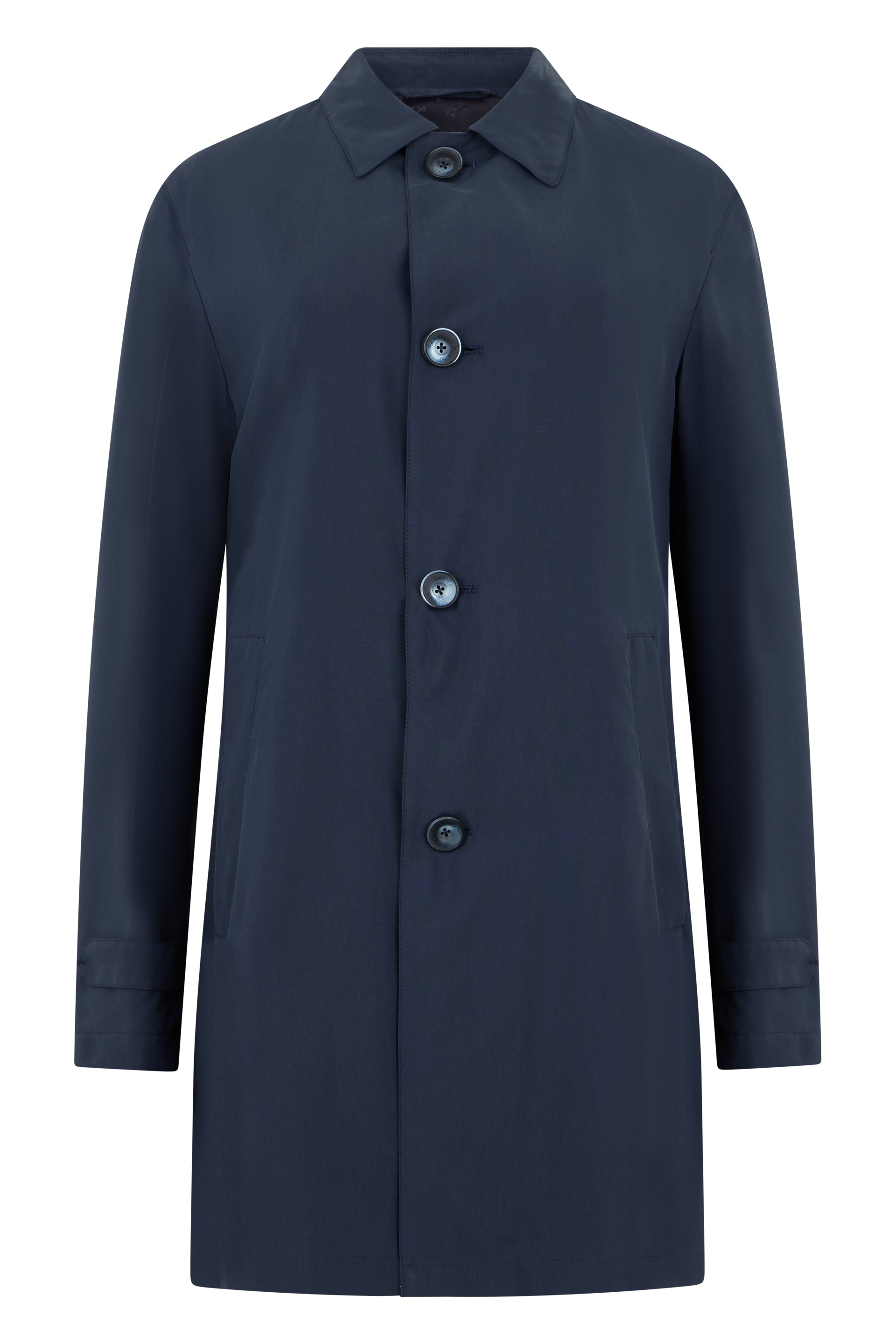 Elegant and versatile dark blue coat
