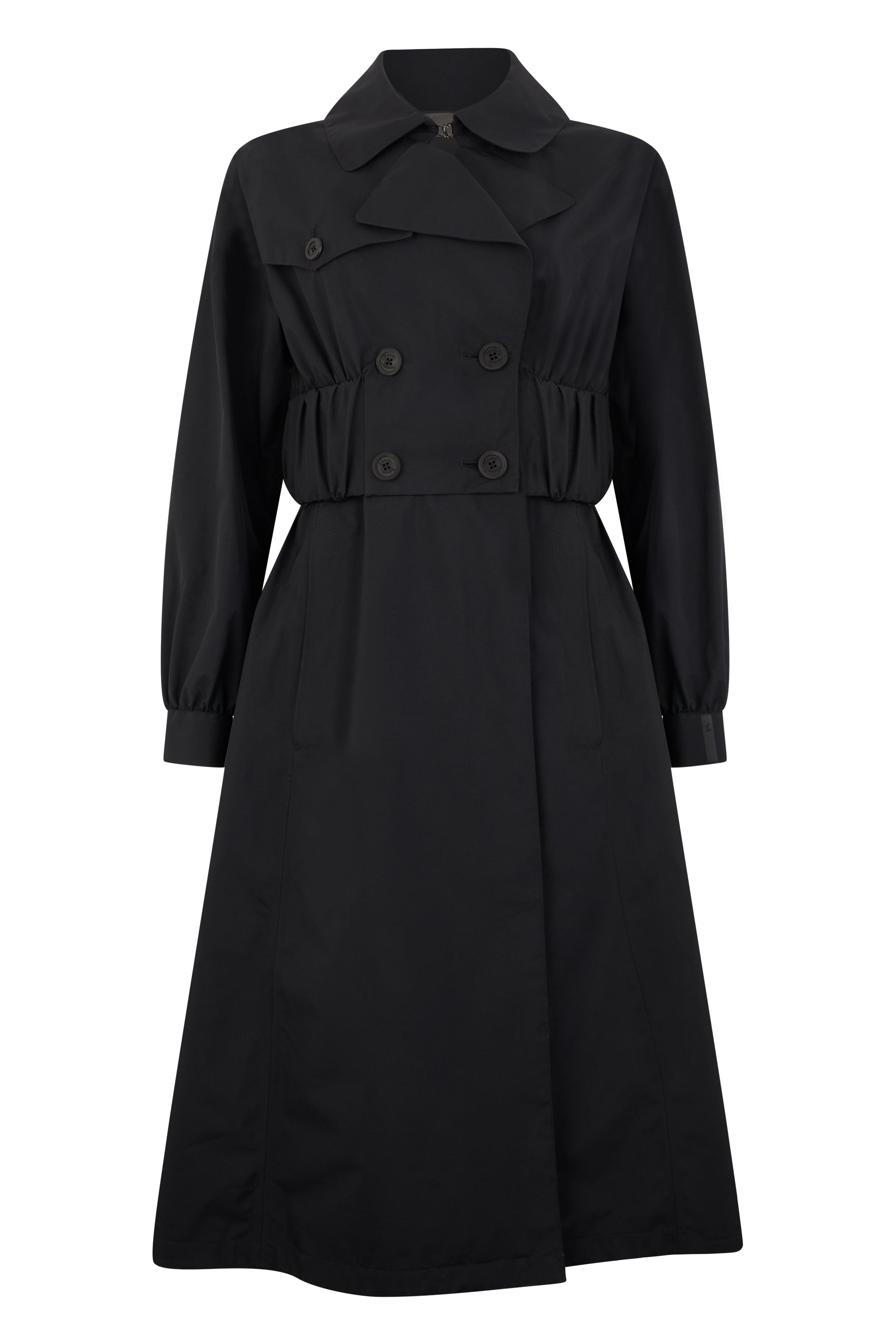 Elegant long black coat for any occasion