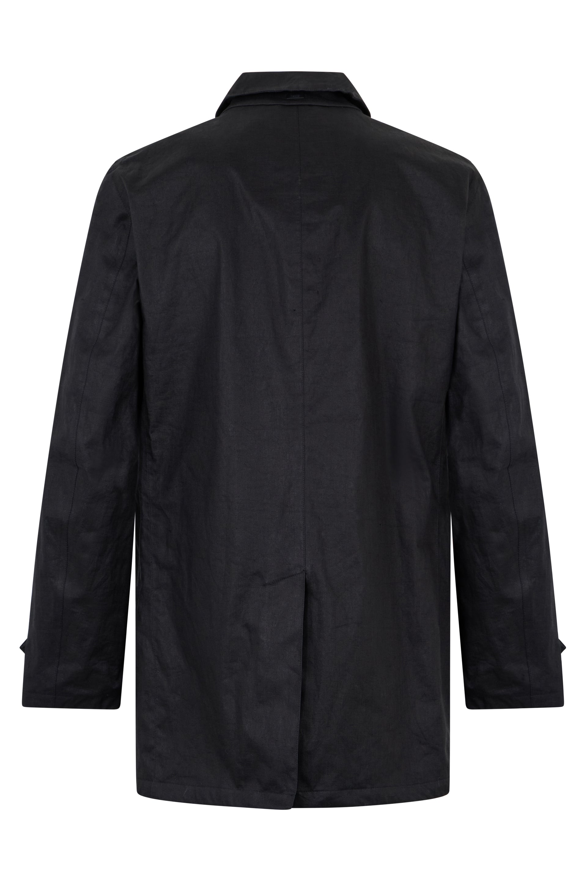 Elegant dark blue jacket with buttons with button closure