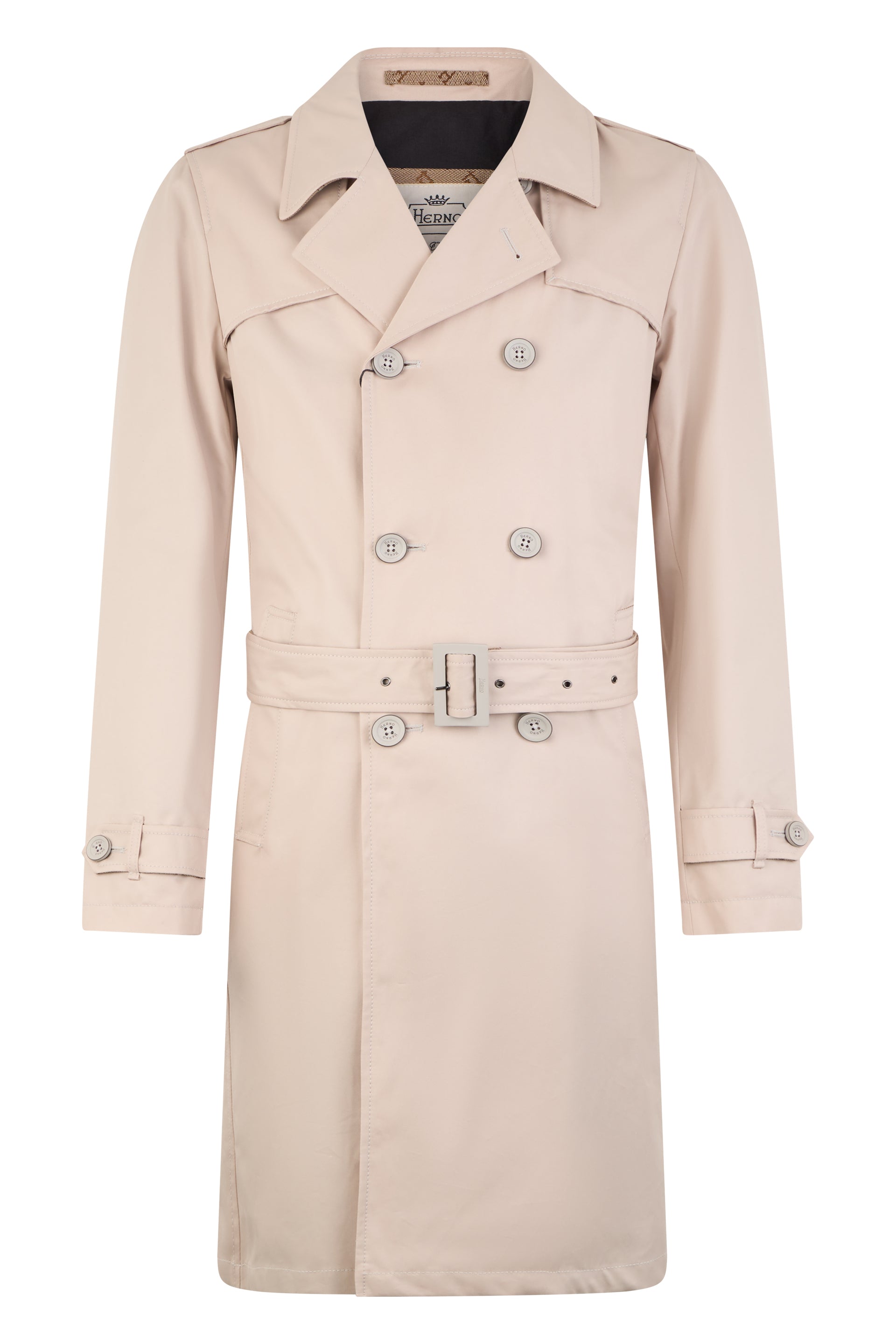 Elegant long beige trench for every occasion