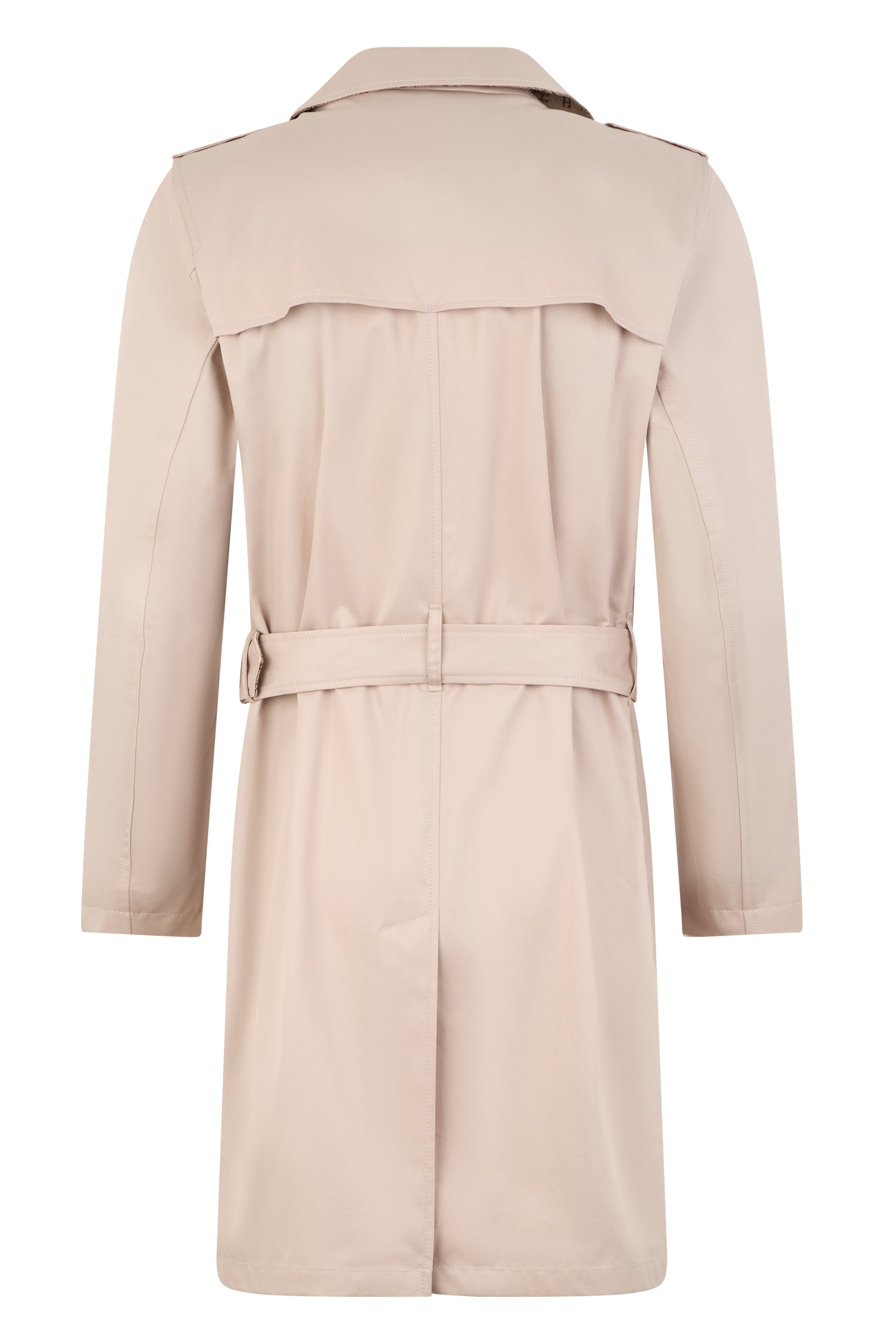 Elegant long beige trench for every occasion