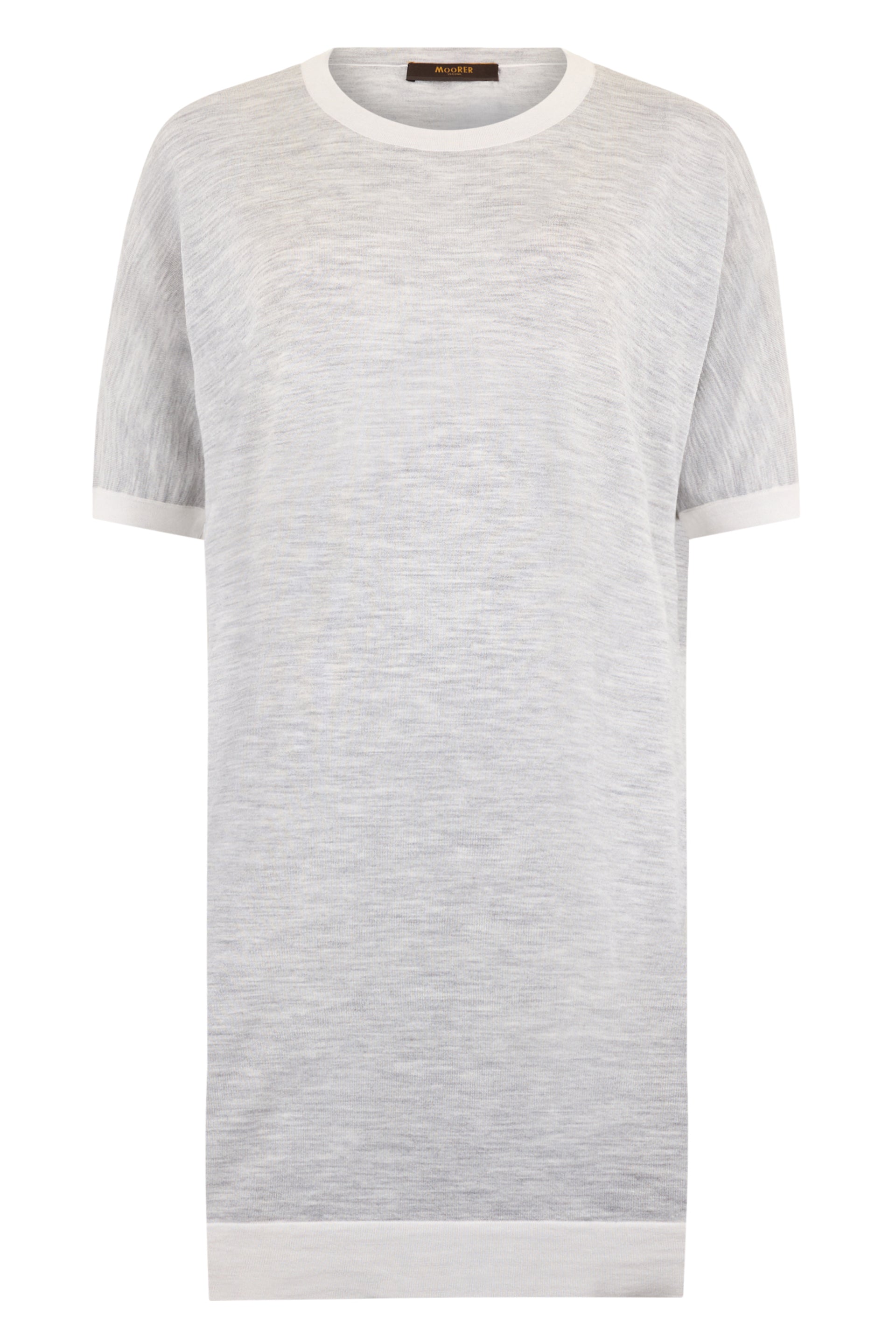 T-shirt style dress in light gray cotton with versatile design.
