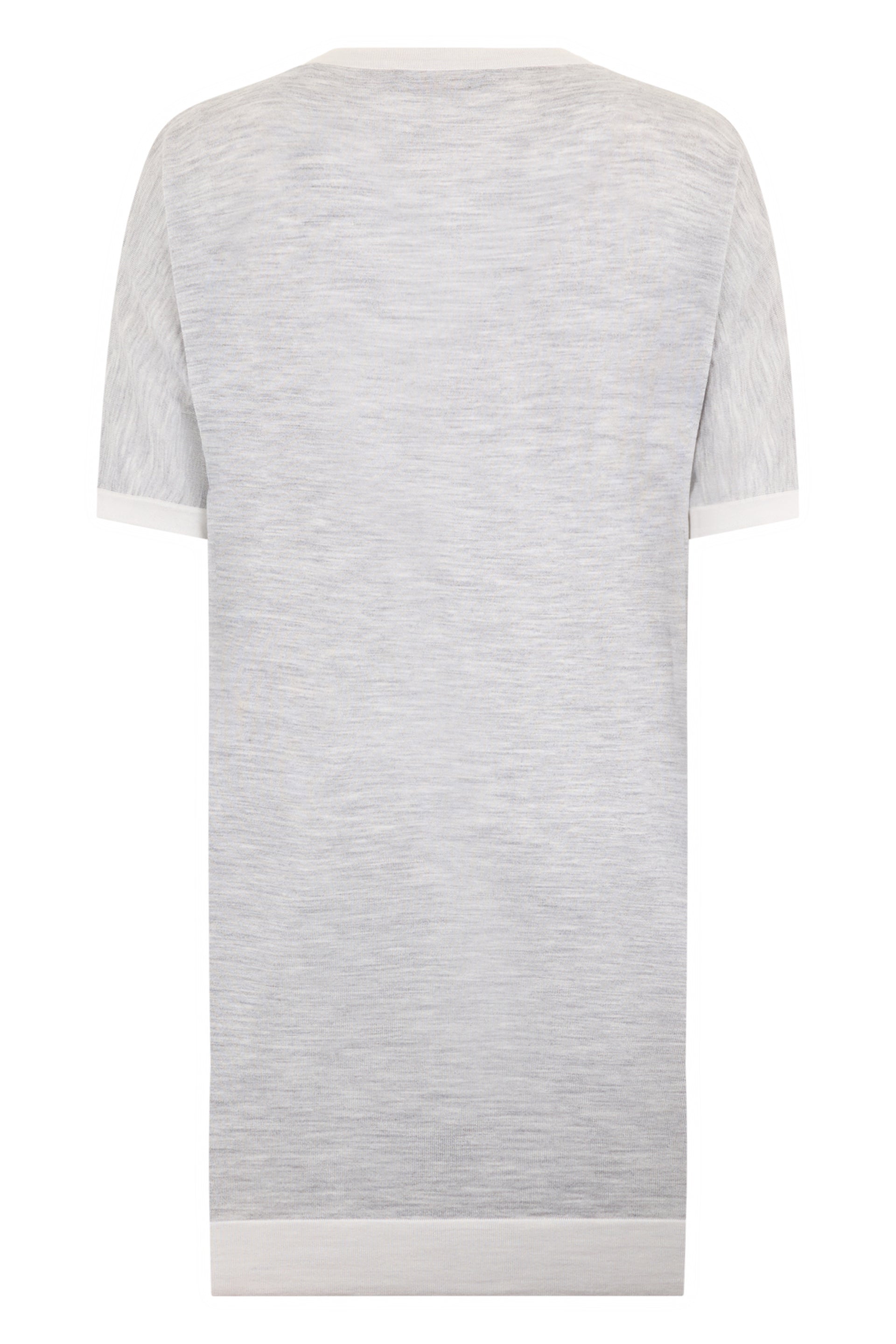 T-shirt style dress in light gray cotton with versatile design.