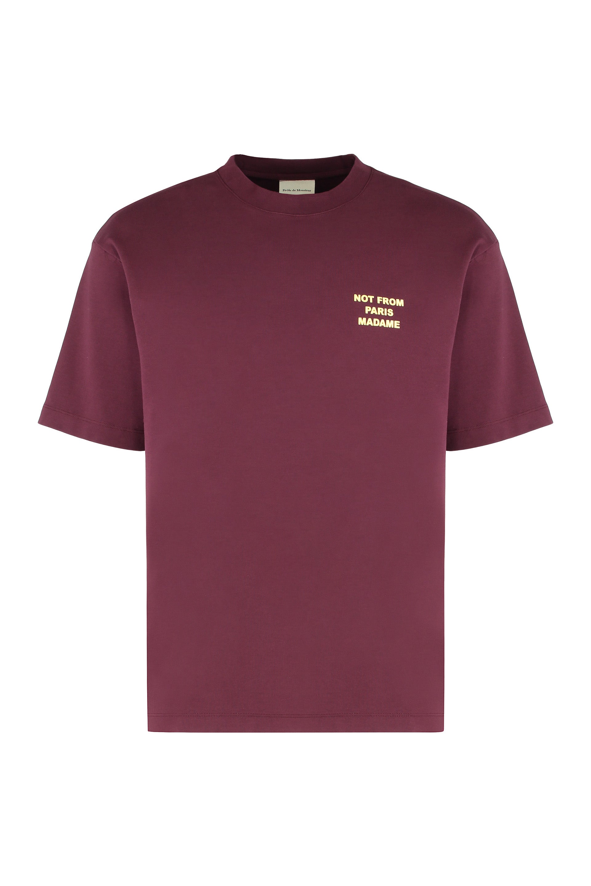 Slogan crew neck T-shirt in cotton