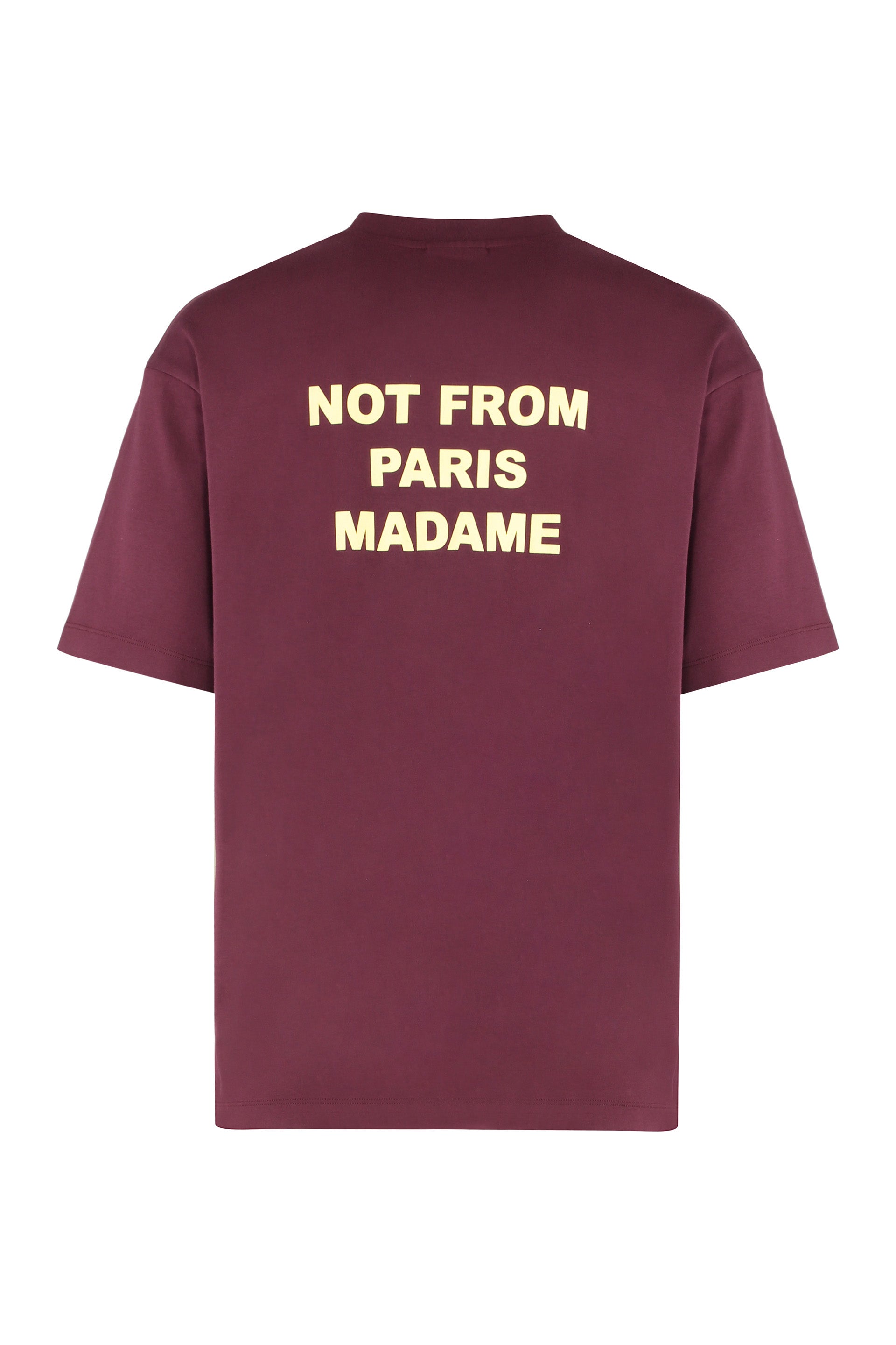 Slogan crew neck T-shirt in cotton