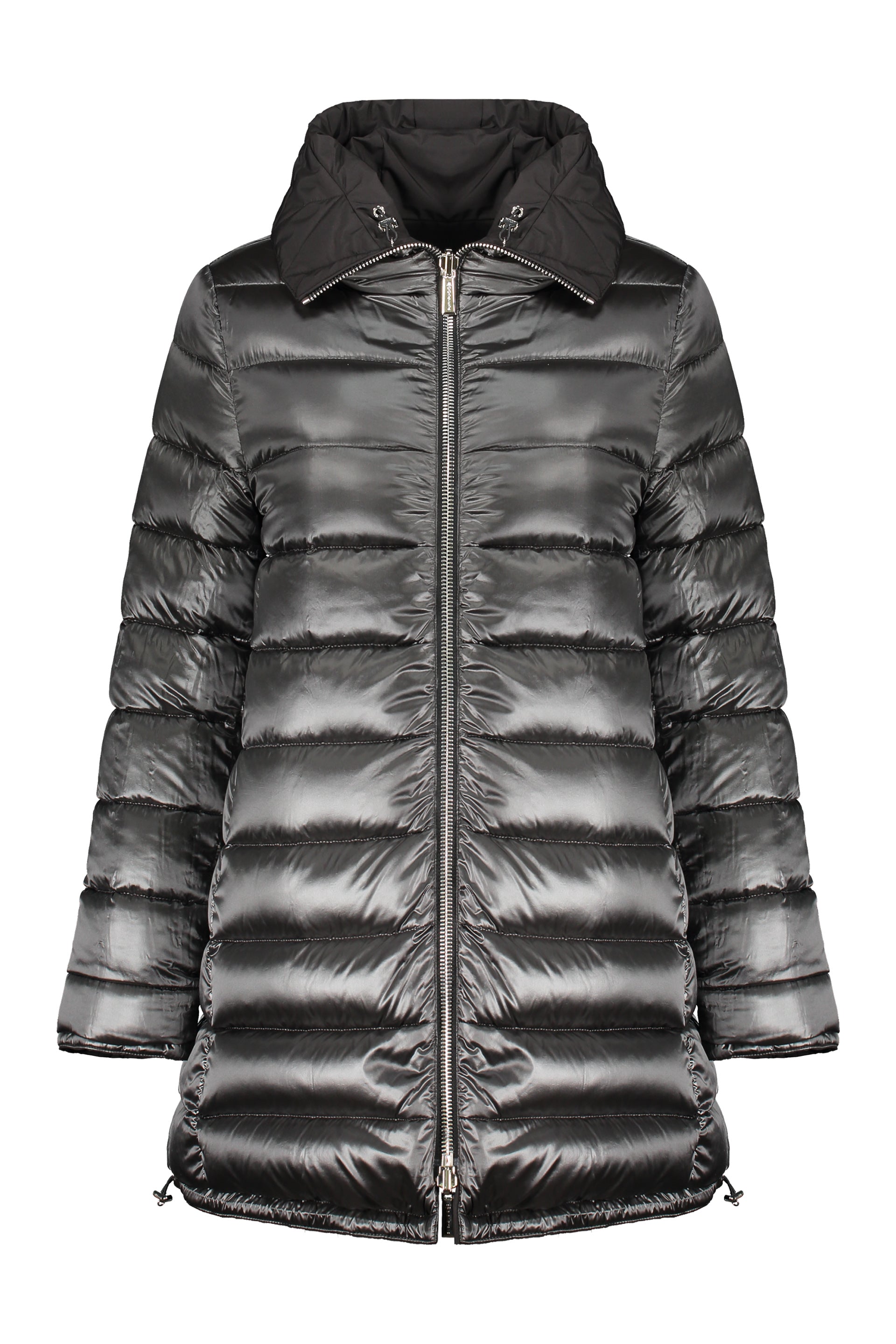 Technical fabric hooded jacket