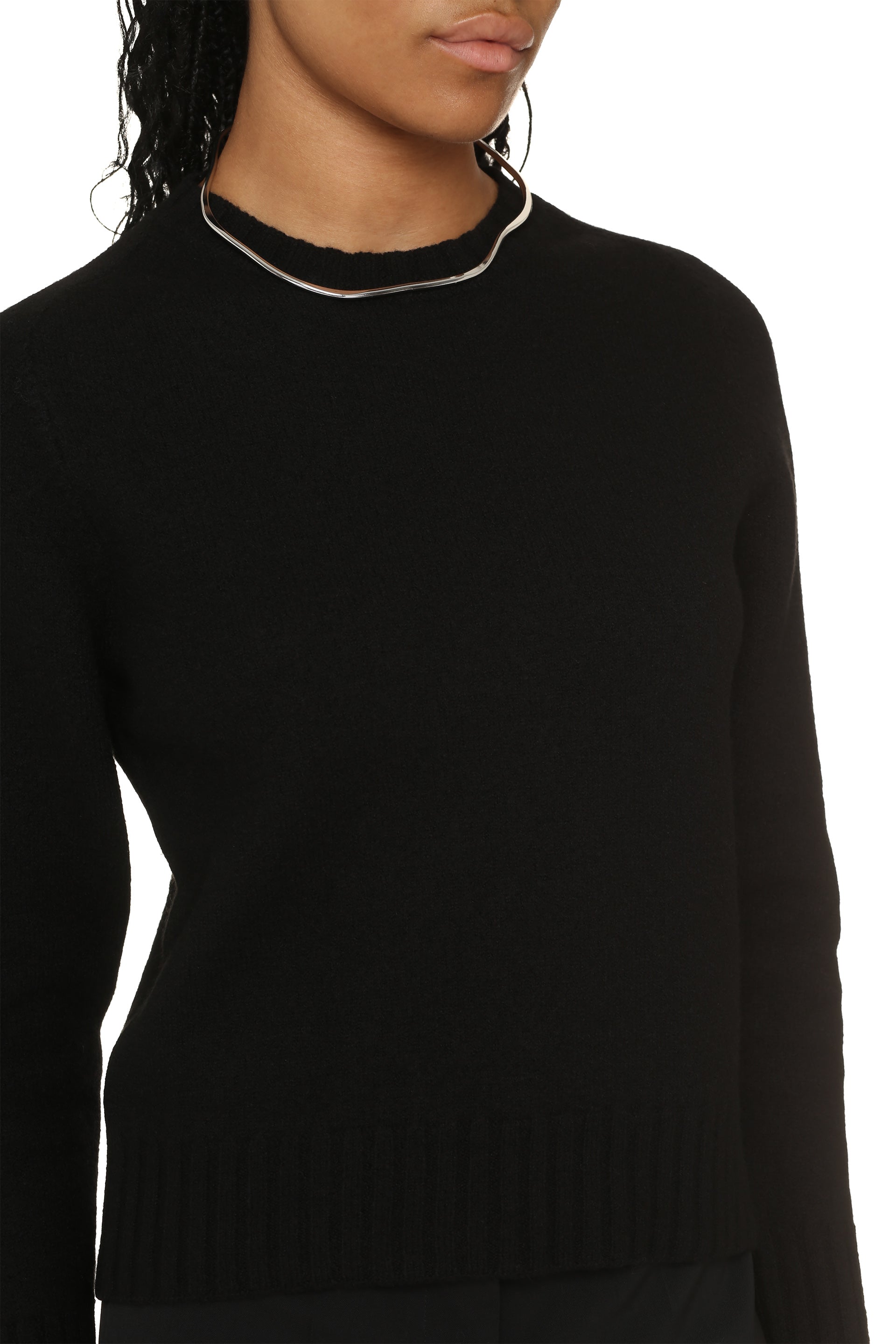 Crew-neck wool sweater