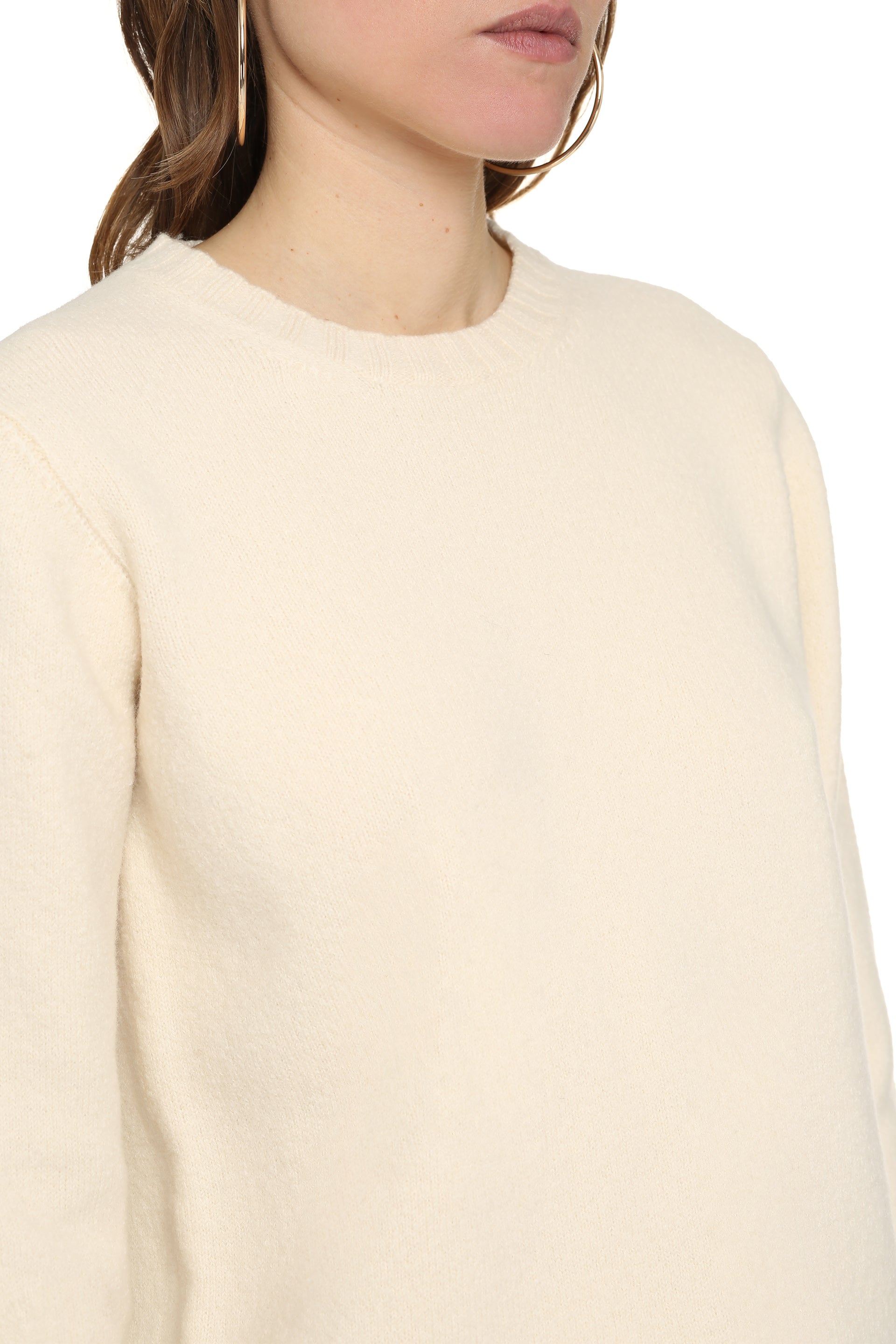 Crew-neck wool sweater