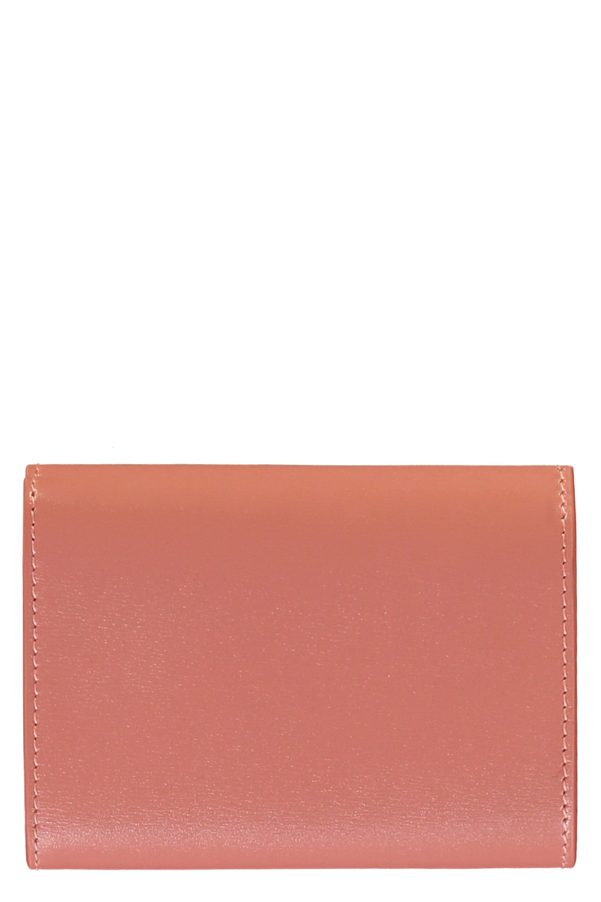 Small leather flap-over wallet