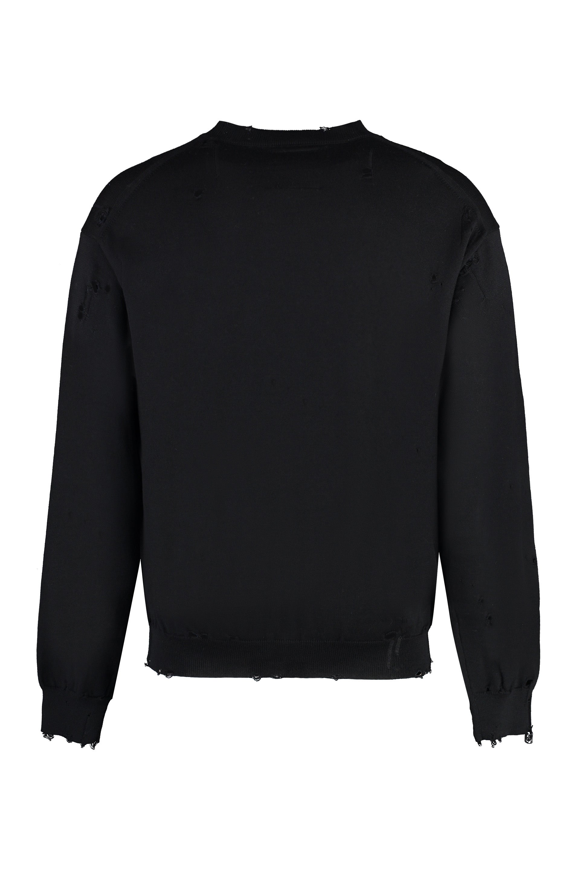 Crew-neck wool sweater