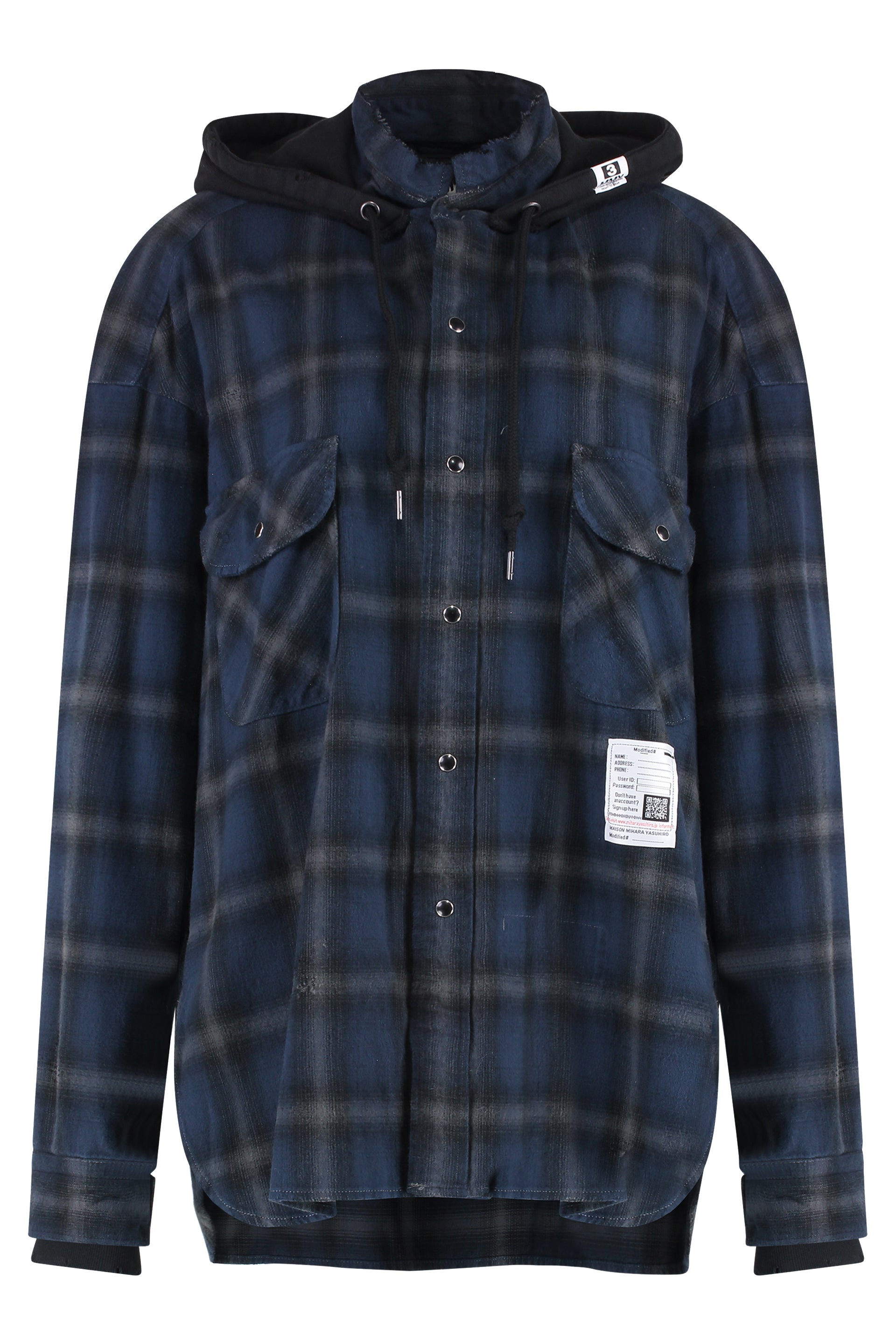 Check print cotton shirt