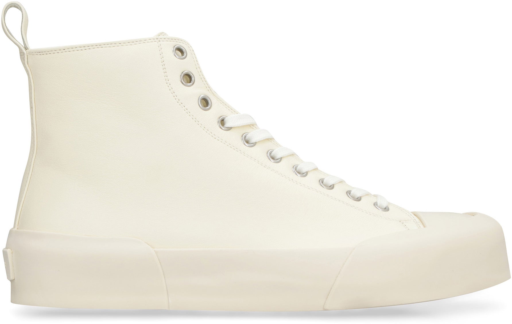 Leather high-top sneakers